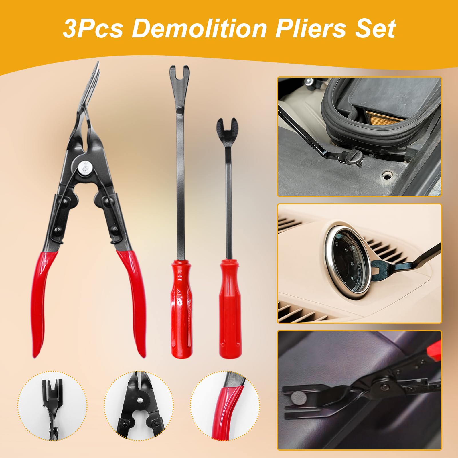 14 X Utensili Per Rimozione Pannello Della Porta Auto E Cruscotto, Kit