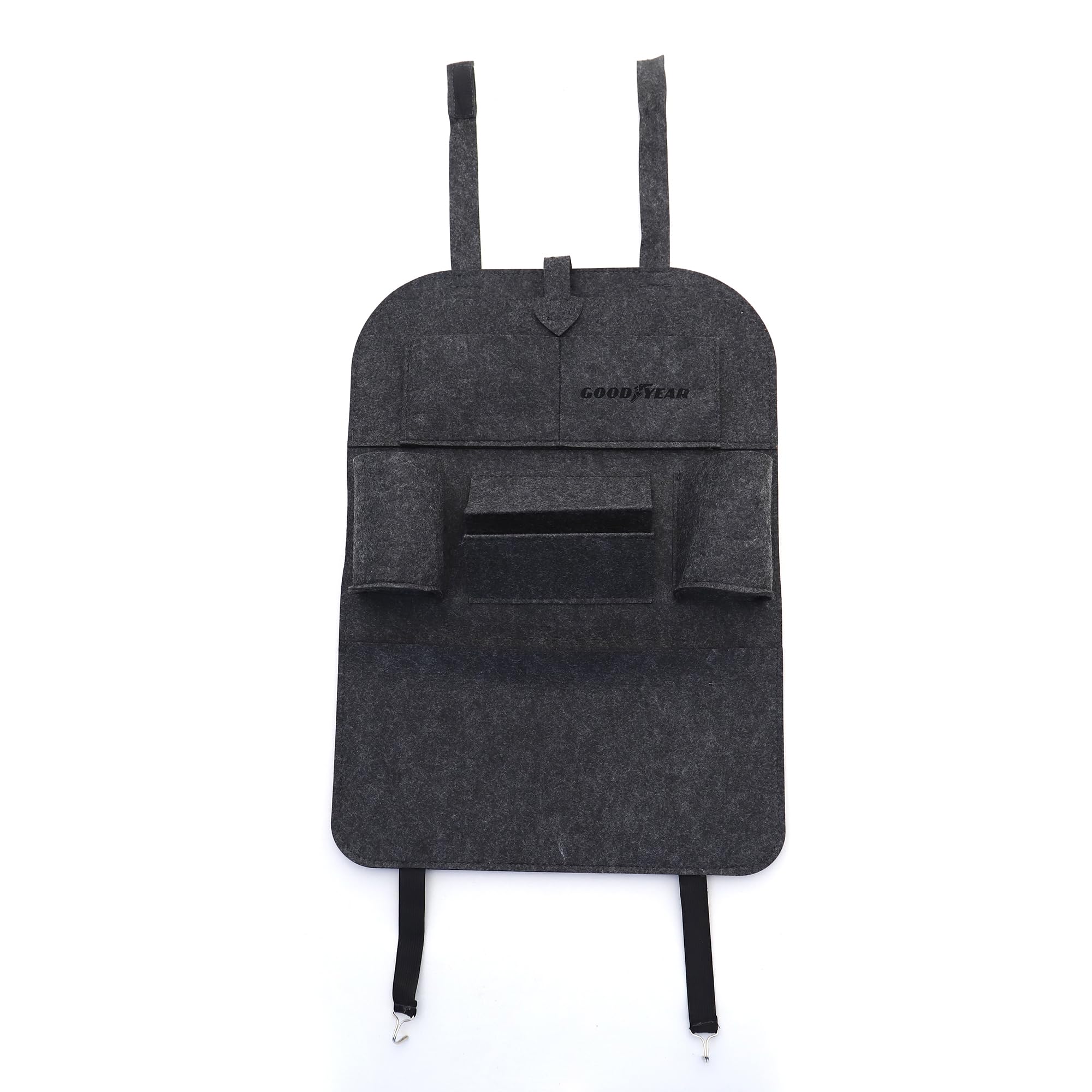 Goodyear Car Seat Back Storage Bag Organizer Pocket Tablet Holder Protector 9045 Grey 5055441450780