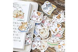 45pcs Ultra-Adorable Doraking Cat Flake Stickers for Creative Expression
