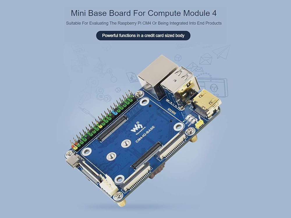 マザーボード Raspberry Pi 4 IO Board + Compute Module Amazon.com: for Raspberry Pi Compute Module 4 IO Board,Mini
