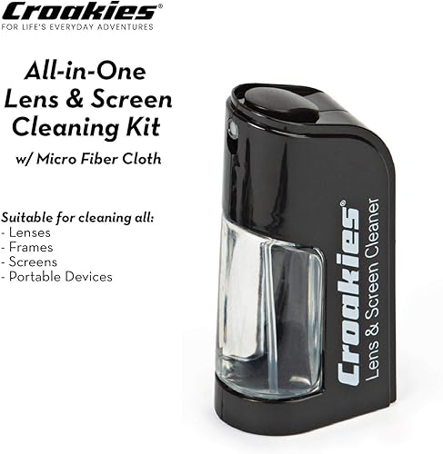 Miniatura 2 de Croakies Kit de limpieza todo en uno  Kit de viaje para el cuidado de lentes con bomba y paño de microfibra  Limpiador natural para gafas y lentes