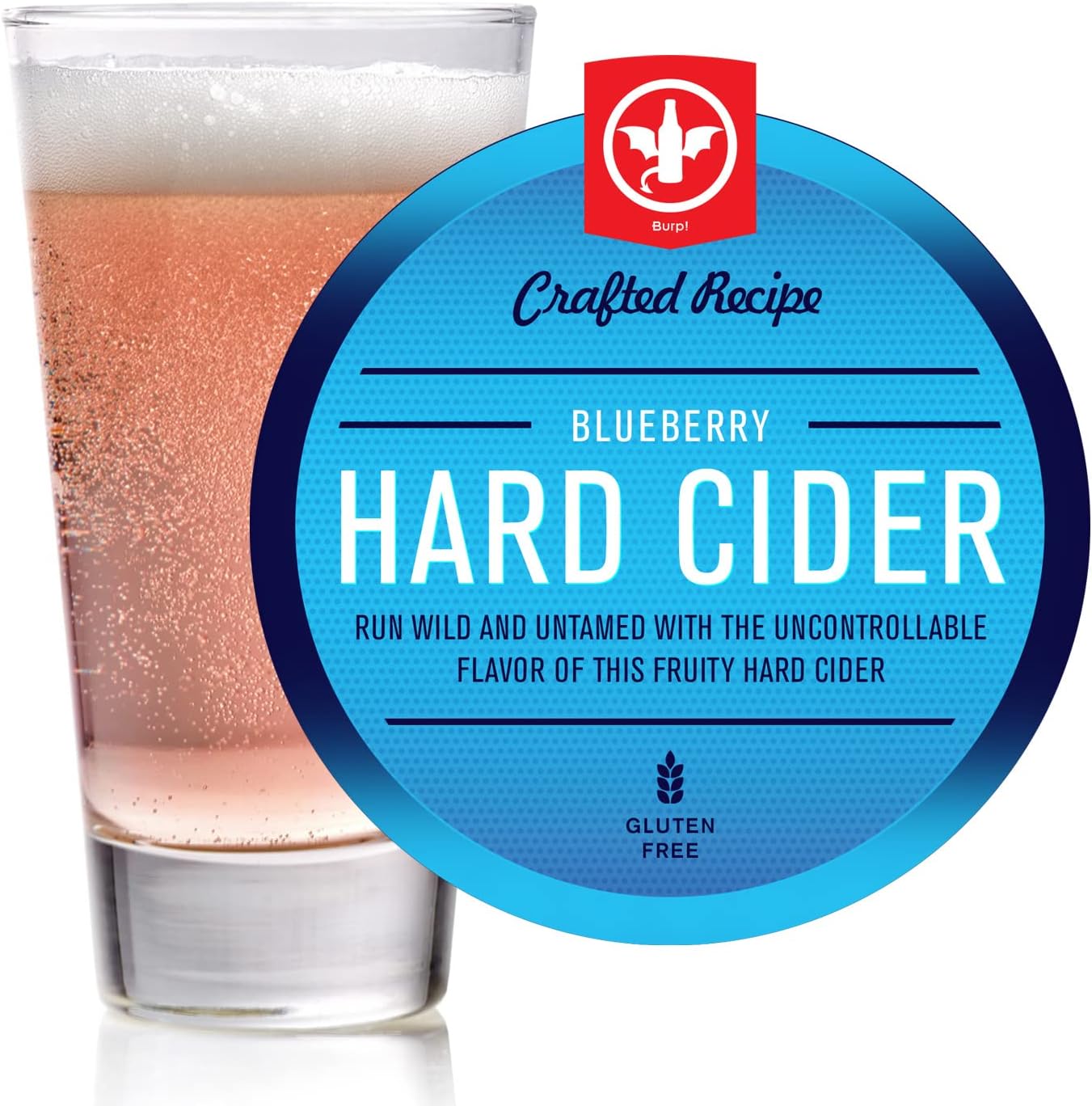 BrewDemon 2 Gal. Blueberry Hard Cider Recipe Kit Makes a