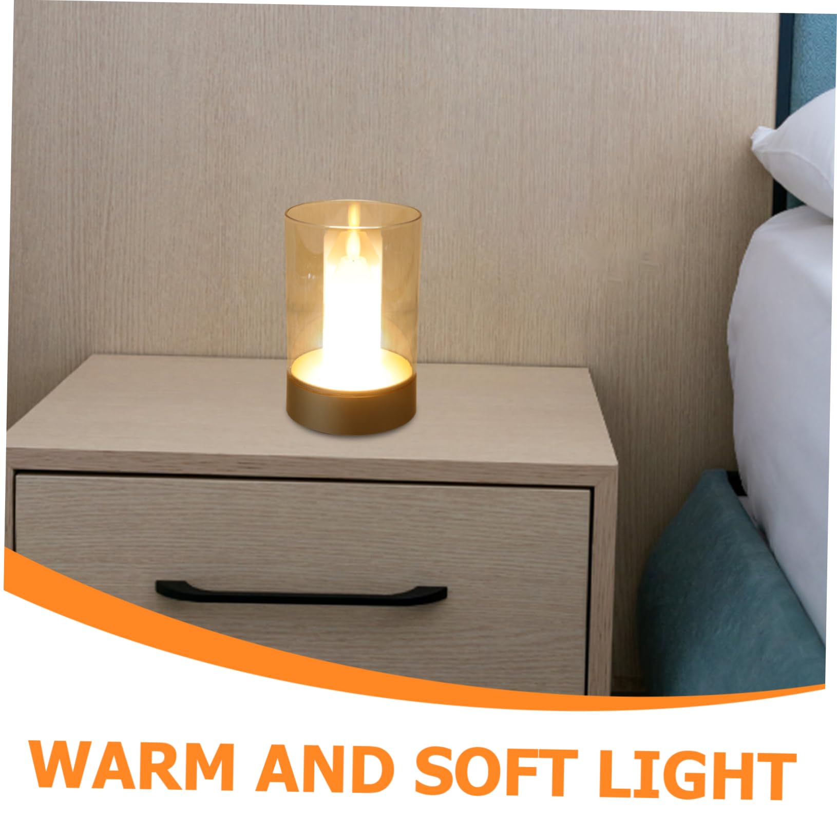 TEHAUX Lampada Da Tavolo Forma Candela Luce Notturna Decorativa Candela Elettronica Luce Da Scrivania Per Fotografia