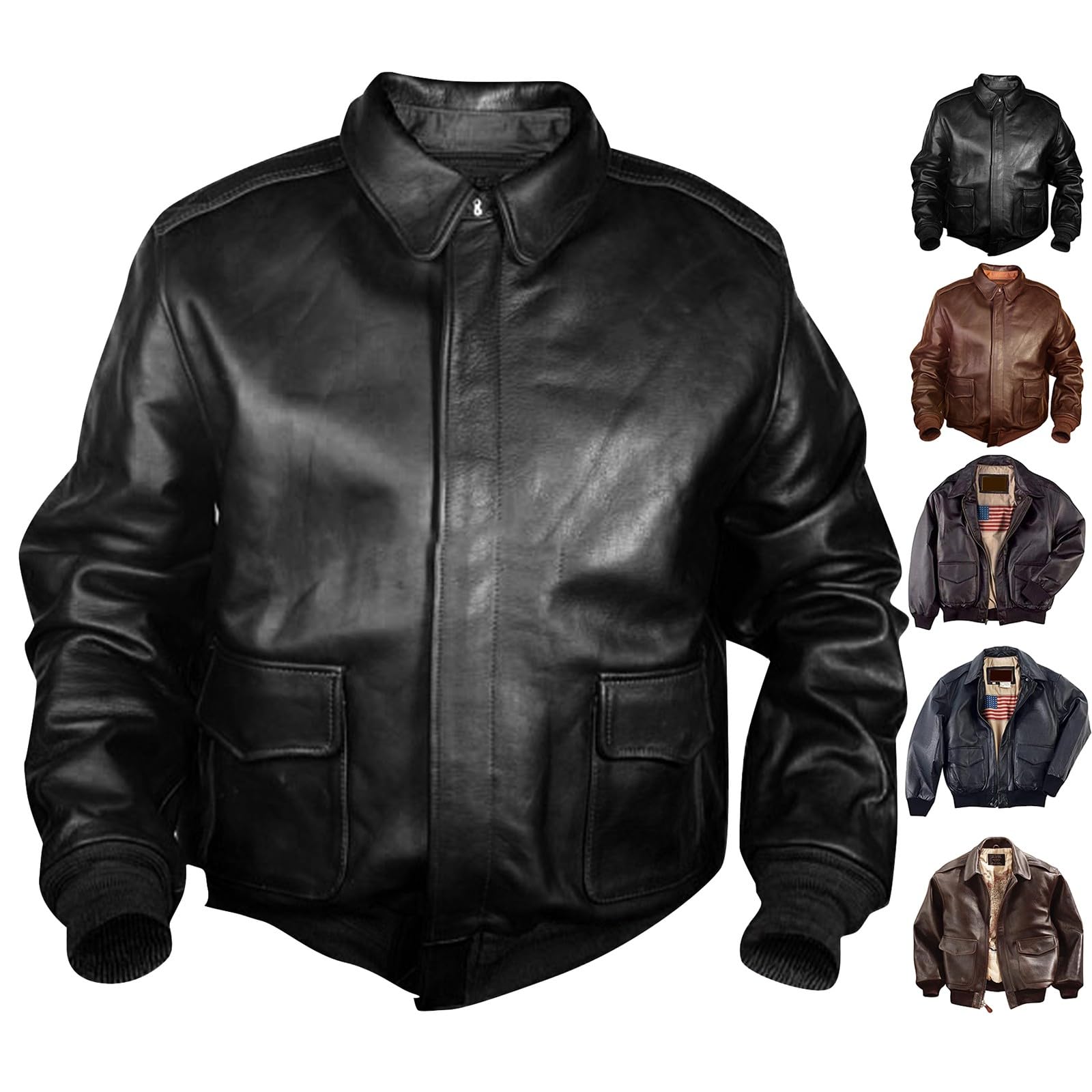 Giacca in pelle da uomo, impermeabile, retrò, da corsa, oversize, larga, da lavoro, versatile, giacca da boscaiolo, tinta unita, classica