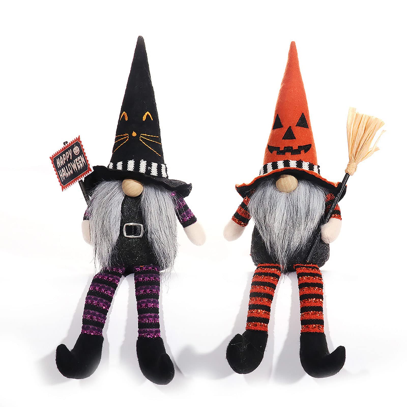 AOOOWER Halloween Long Legs Gnomes 2pcs/set Elf For Ornament Crafts Decor For Supplies For Home Restaurant Shopping Wi Tiered Tray Gnome Decor