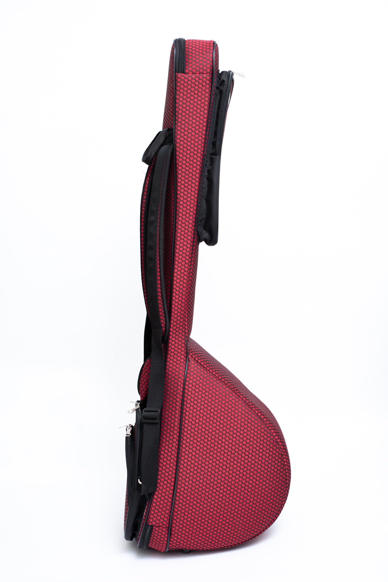 Saz Baglama-Tasche OXY gepolsterte Gigbag, sichere und starre Hülle, starker Reißverschluss, Rot