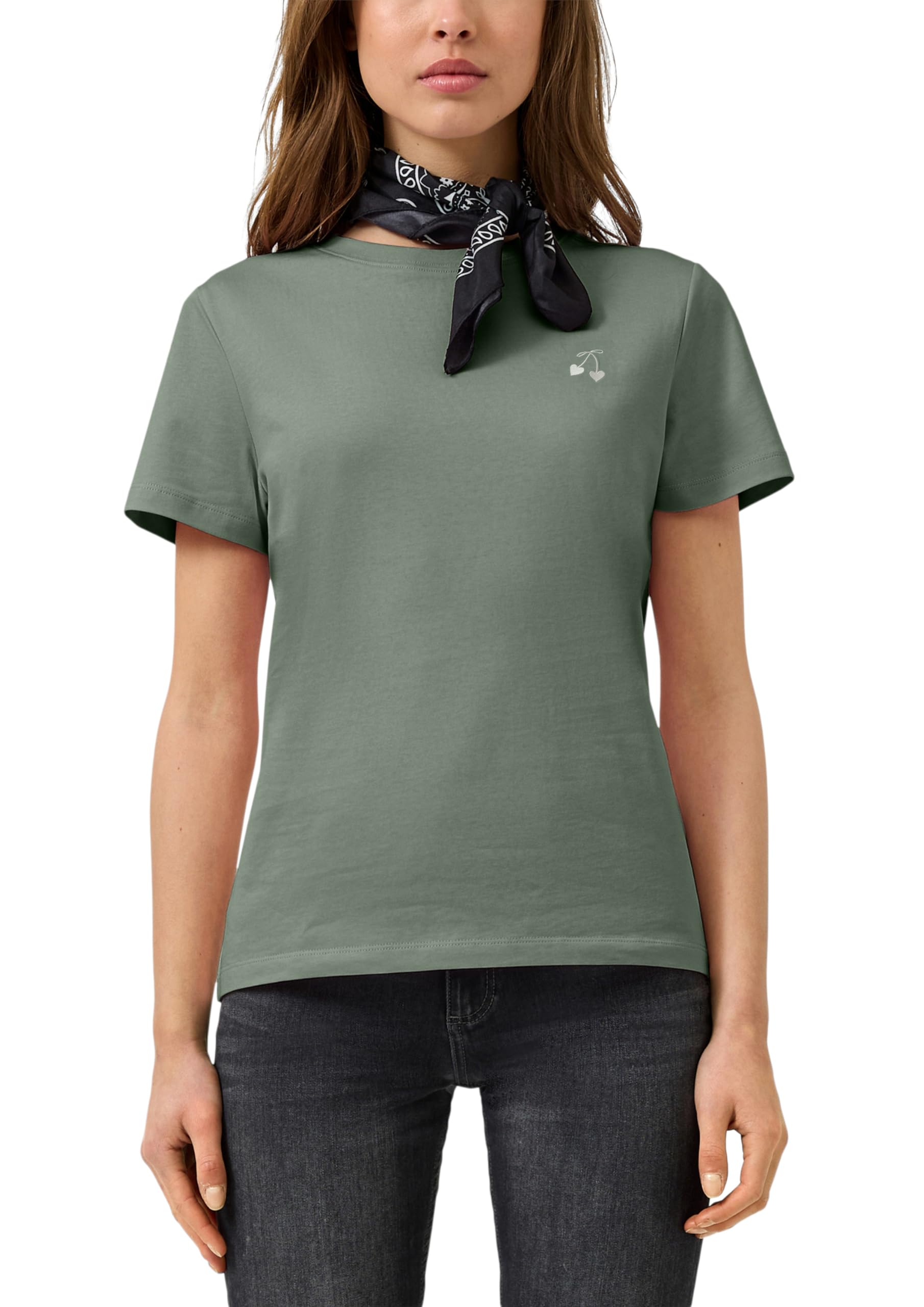 QS Bauwollshirt mit Stickerei