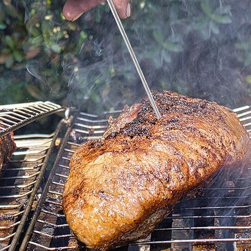 Miniatura 9 de Termómetro de alimentos, termómetro de comida para barbacoa con retroiluminación y temporizador de cocina, termómetro de sonda de temperatura