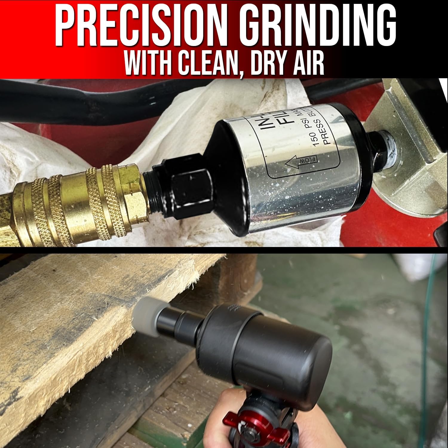 Air Grinder & Moisture Trap Bundle – Precision Grinding & Clean Air