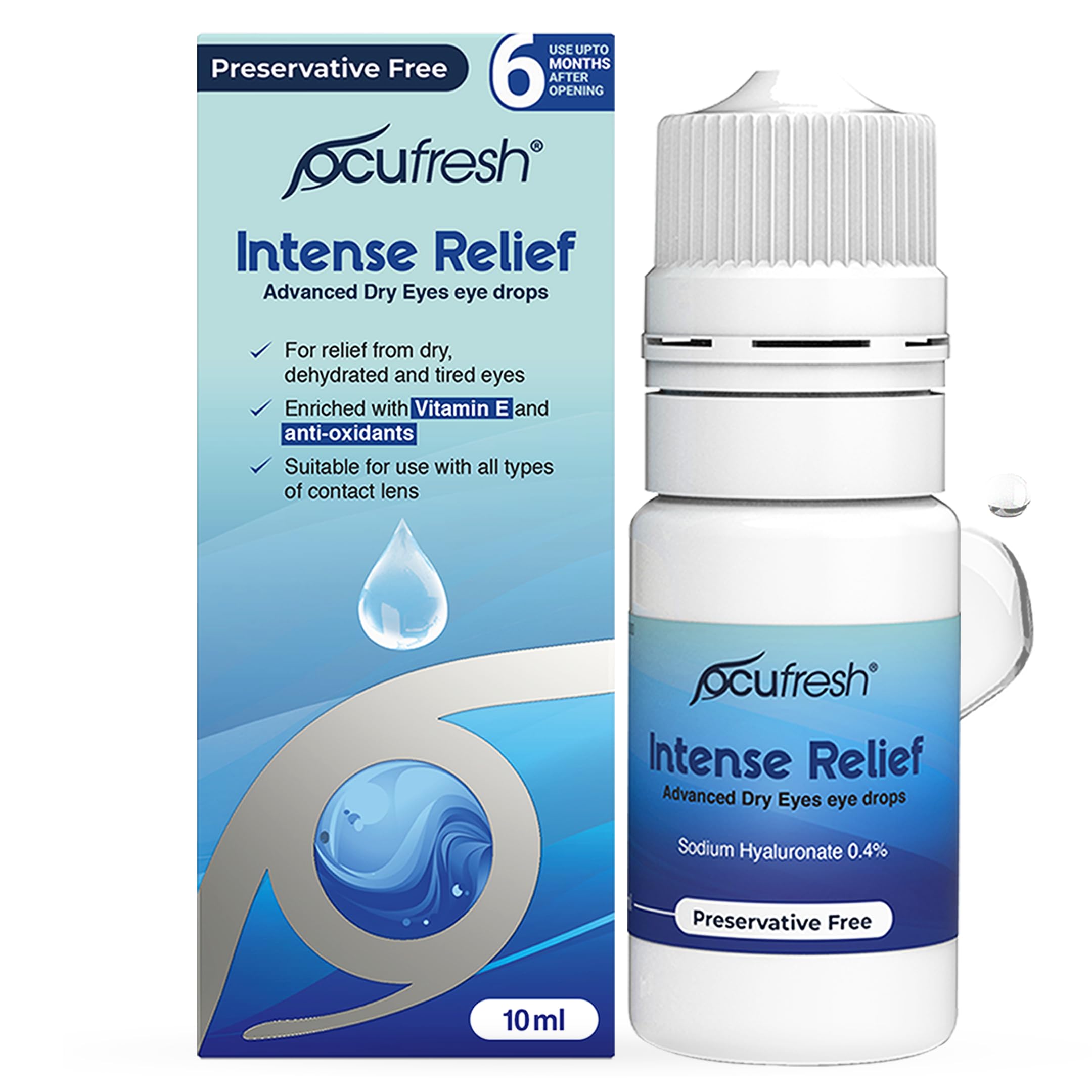 Buy Ocufresh Intense Eye Drops for Moderate & Severe Dry Eye Before