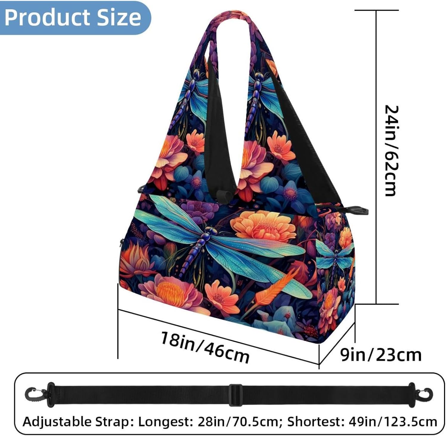 Gym Bag for Women, Otter Yoga Mat Bag with Shoe Compartment, Sport Yoga Gym Bag with Yoga Strap, Carryall Yoga Tote Bag