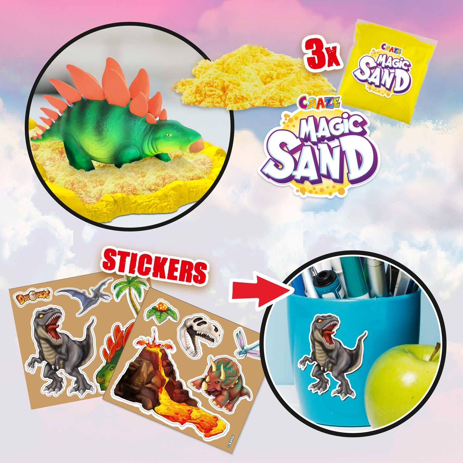 CRAZE Calendario De Adviento Con Juguetes Dino Playset, Calendario De Dinosaurios Para Niños, El Calendario Incluye Un Volcán Con Lava De Slime, 24 Sorpresas De Dinosaurios Para Navidad — view 4