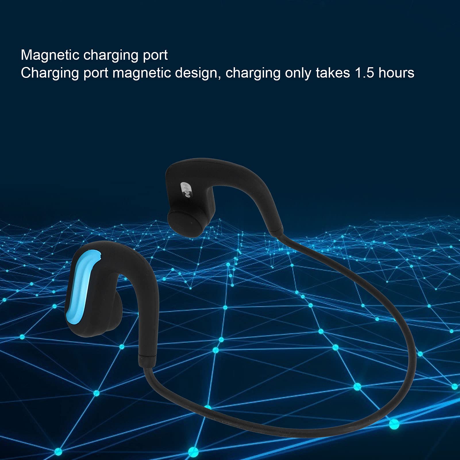 KIMISS Auriculares de Natación de Conducción de Huesos - Auriculares Deportivos IP68 IP68 para Escuchar la Oreja Abierta, Reproductor de Mp3 con Memoria de 32 GB