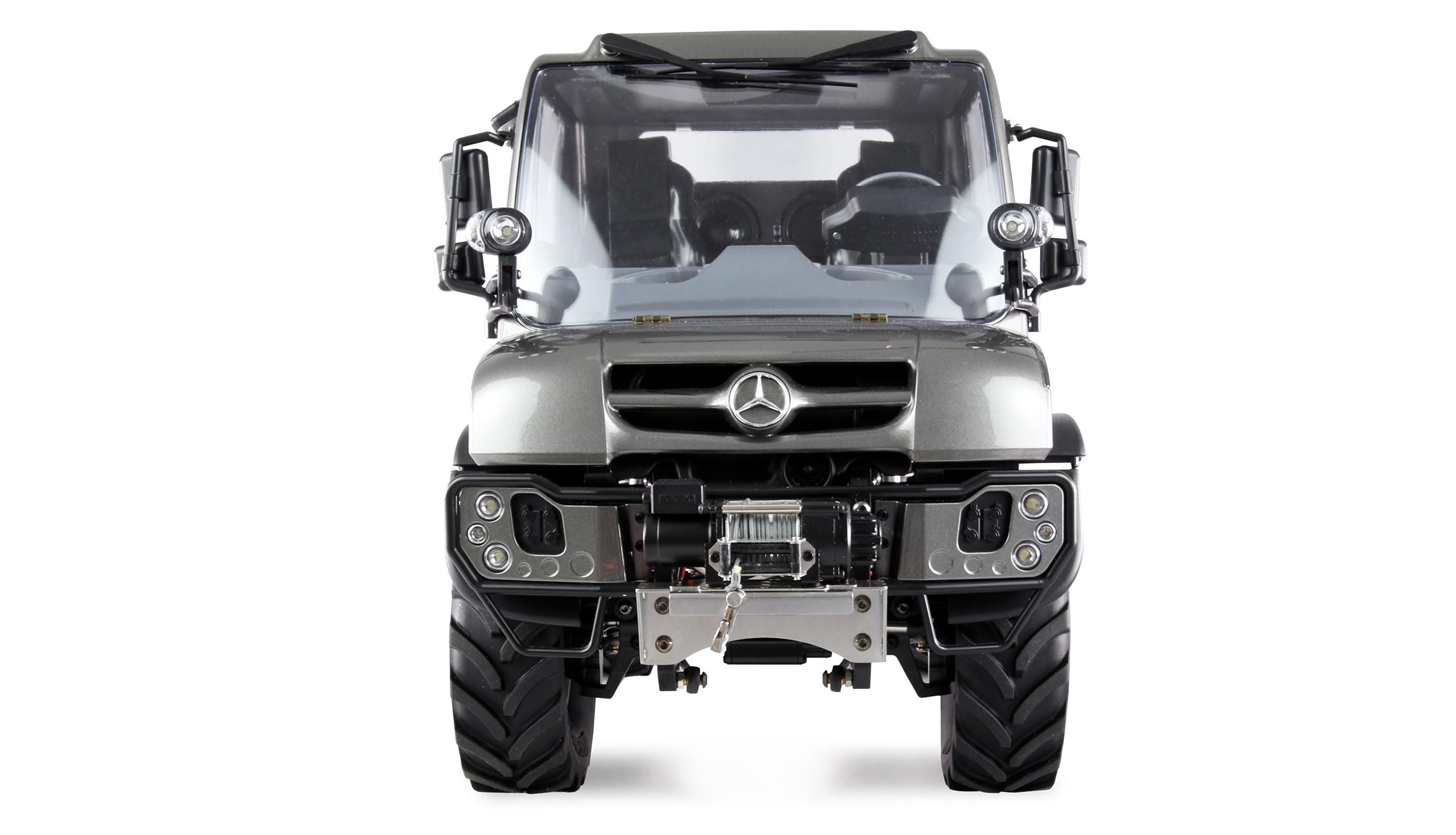 Amewi Mercedes-Benz Unimog Geräteträger 4WD 1:10 ARTR anthrazit RC ferngesteuert Lizenz Fahrzeug