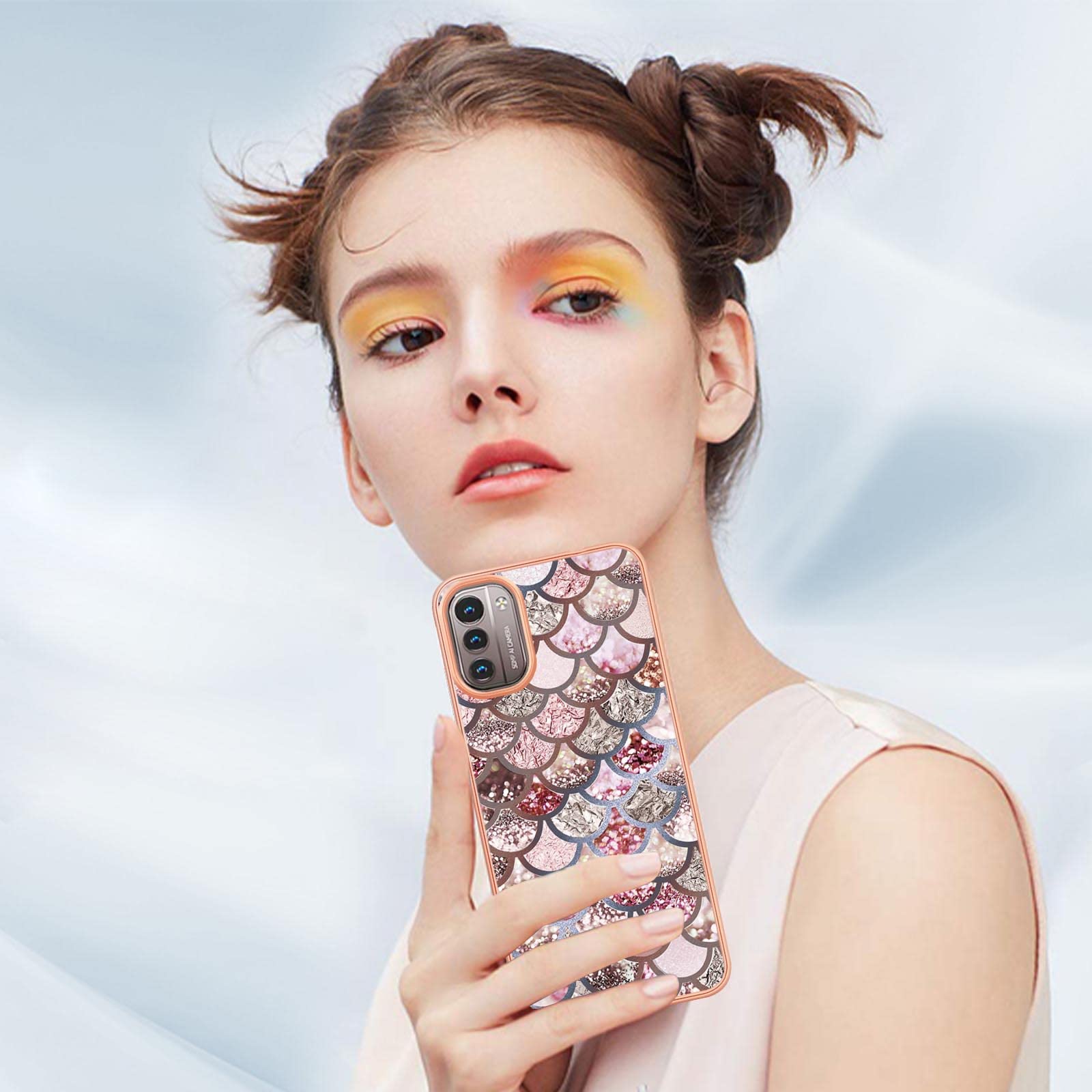Cover for Nokia G21 / Nokia G11, Elegant Glitter Marble Silicone Soft