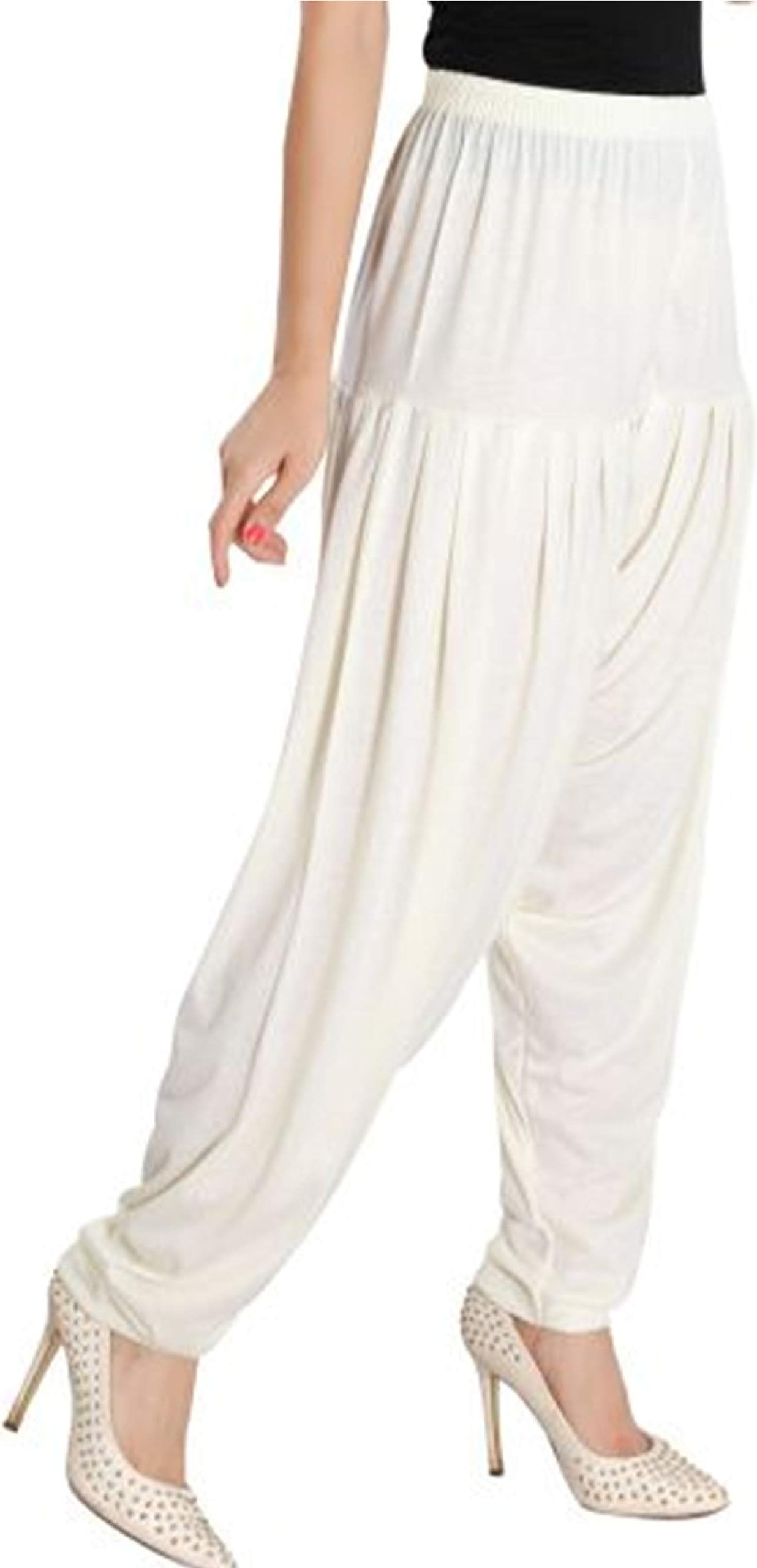 Attract Women's Viscose Patiala Pant (Cream)