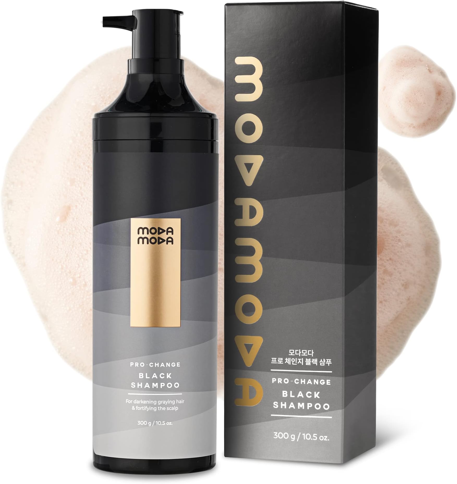[MODAMODA] Naturally Grey Reducing Shampoo, Darkening Gray Hair, Minimizing Hair Loss, and Boosting Hair Volume 300g (Pack of 1)