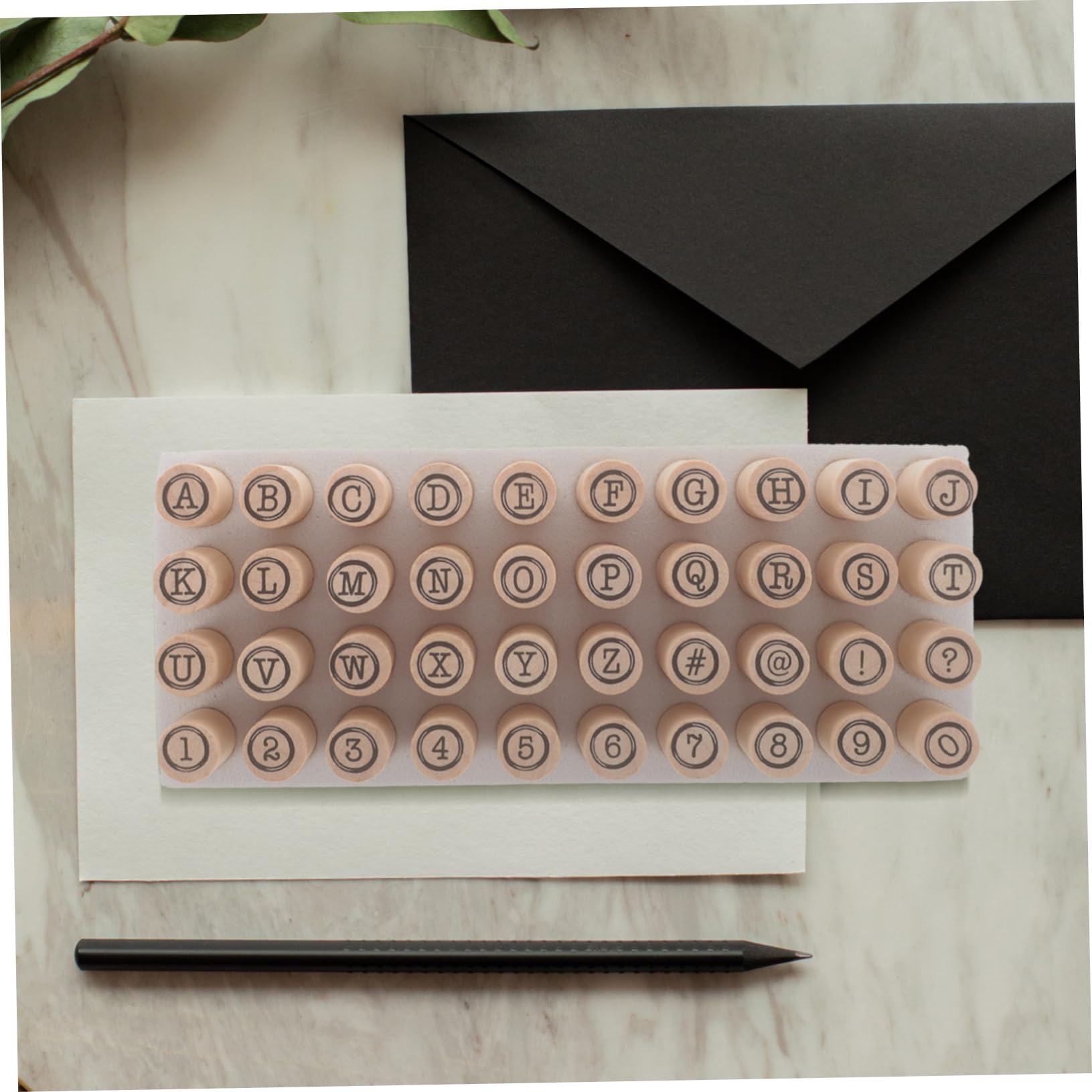 HOMSFOU 5 Juegos Sello de alfabeto de madera primero con carta largo sello de scrapbooking de bricolaje sellos de bricolaje para manualidades sellos estampadores