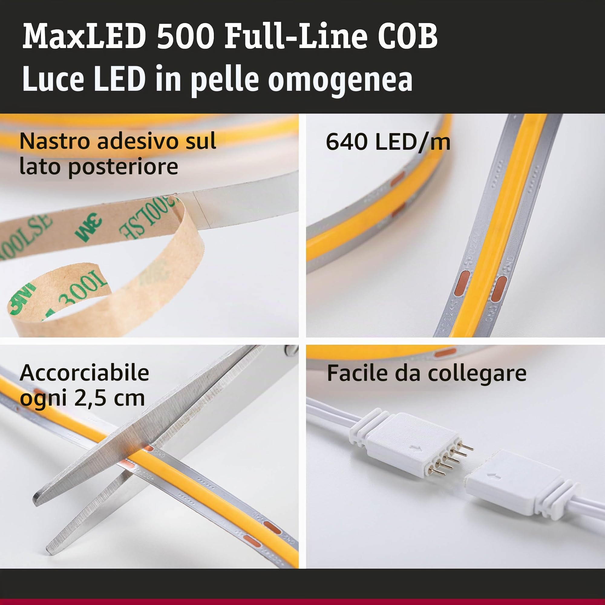 Paulmann MaxLED 500 Full-Line COB estensione 2,5 m TunW