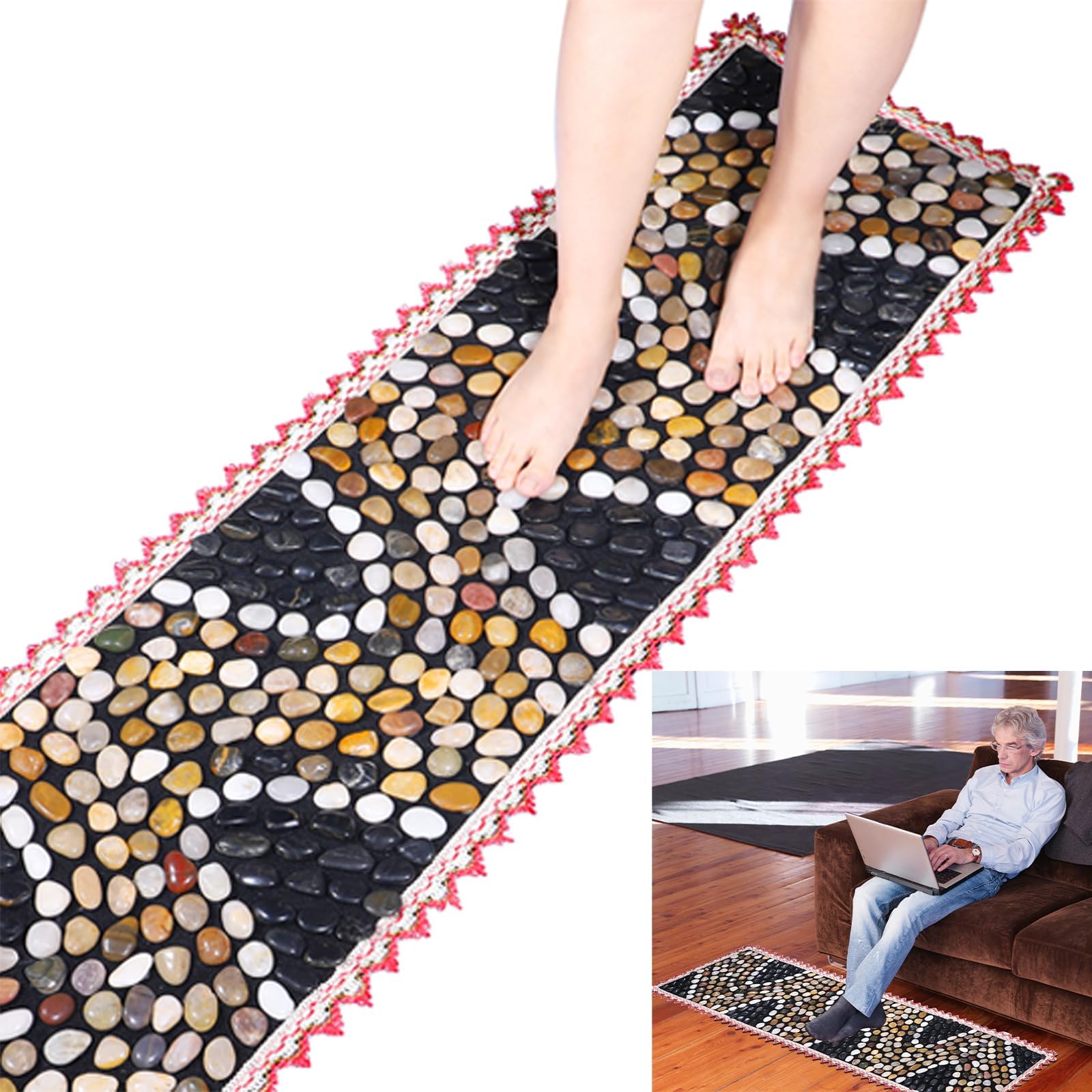 Amazon.com: BBTO Foot Massage Mat Reflexology Walk Stone Road Foot ...