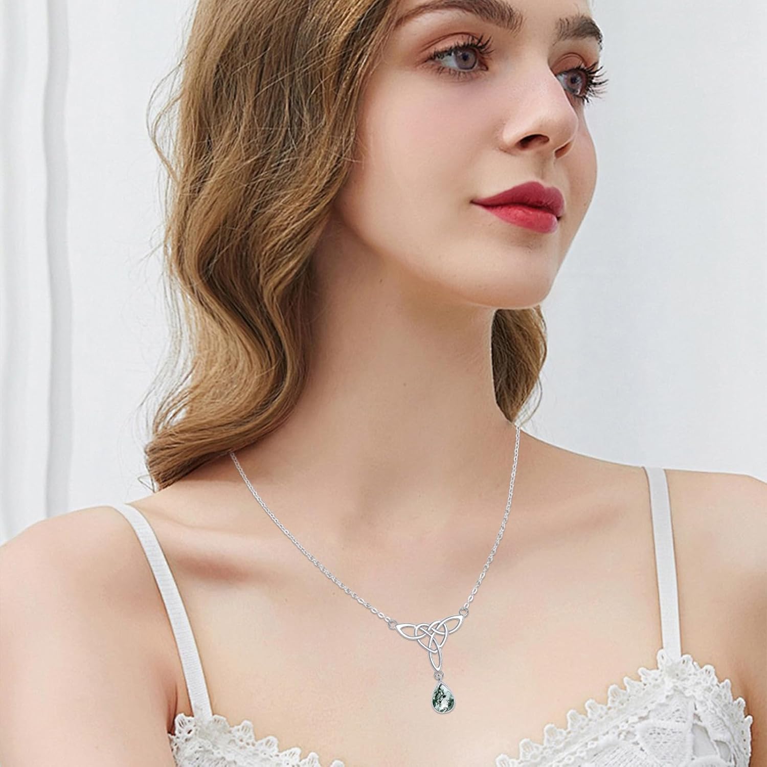 Celtic Necklace for Women 925 Sterling Silver Celtic Knot Pendant Necklace Irish Jewelry Gift for Women - Image 3