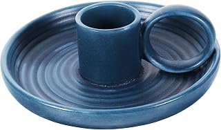Ceramic Incense Stick Holder Decorative Burner with Stable Flat Bottom for Home Yoga Meditation Office Elegant Blue Porcelain Tealight Candle Tray Portable Design