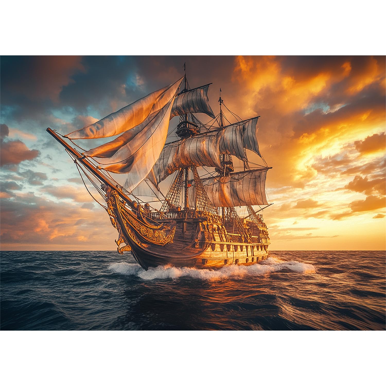 Yunlus Jigsaw Puzzles for Adults 1000 Pieces Impossible Hard Difficult Challenging Puzzles for Adults 1000pc Puzzle Explore The Sailboat Jigsaw Puzzle 1000 Pieces 28 x 20 inch