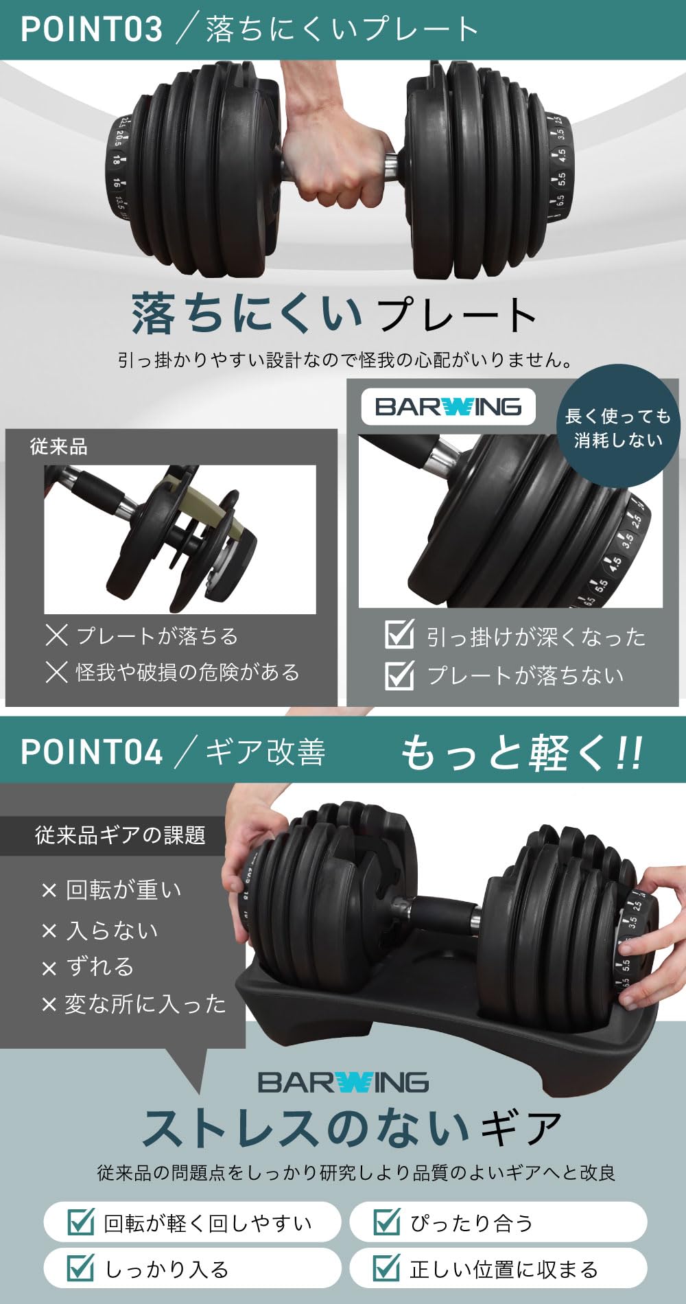 Amazon | BARWING(バーウィング) NEW モデル 可変式ダンベル