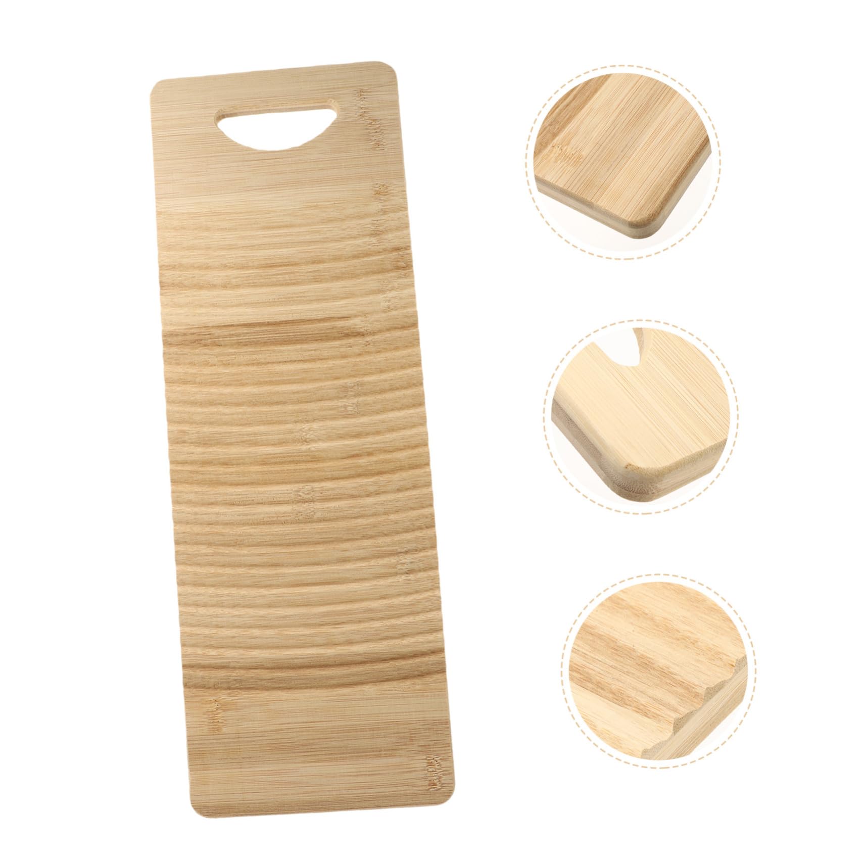 Tabla Lavar Ropa Mano de Bambú Natural Antideslizante con Superficie Ondulada para Mayor Fricción y Resistencia al Desgaste Herramienta Práctica para Lavado Manual el Hogar