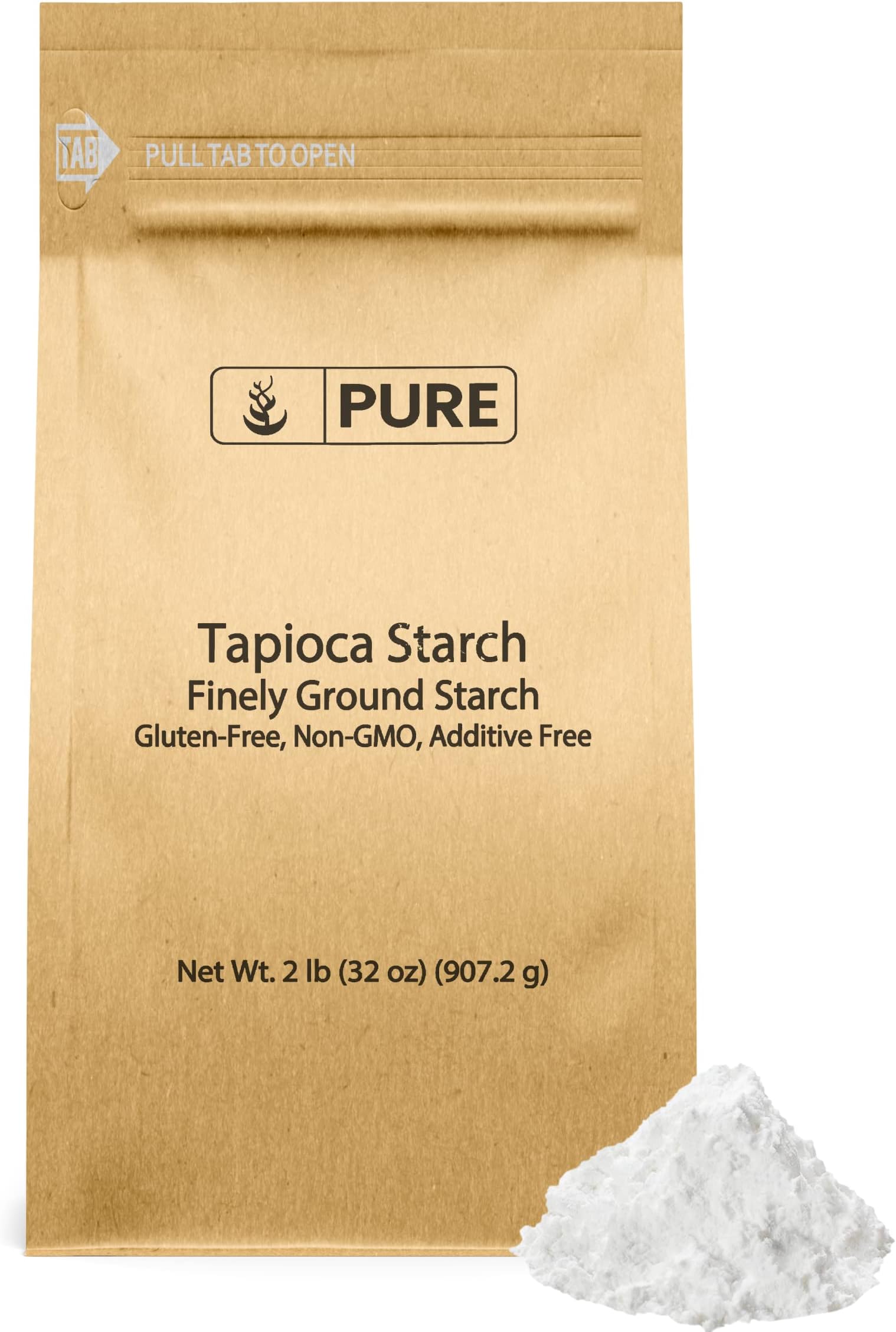 Tapioca Starch (2 lb) Gluten-Free, Non-GMO, Kitchen Staple, Tapioca Flour