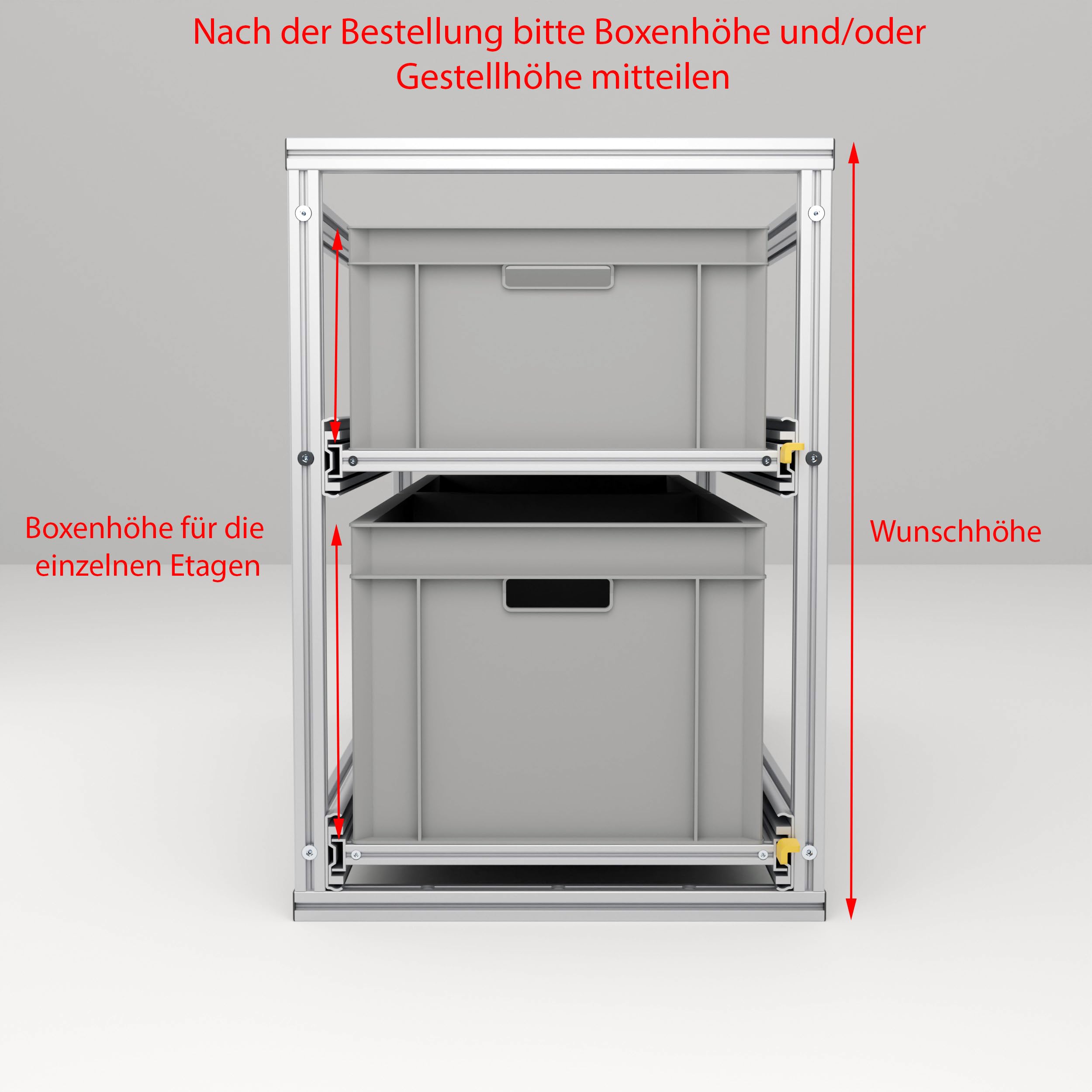 Heckauszug 80cm mit Etagen, 220kg Schwerlastauszug - ideal für Wohnmobile,Camper und Kastenwagen (Ebenen: 3)
