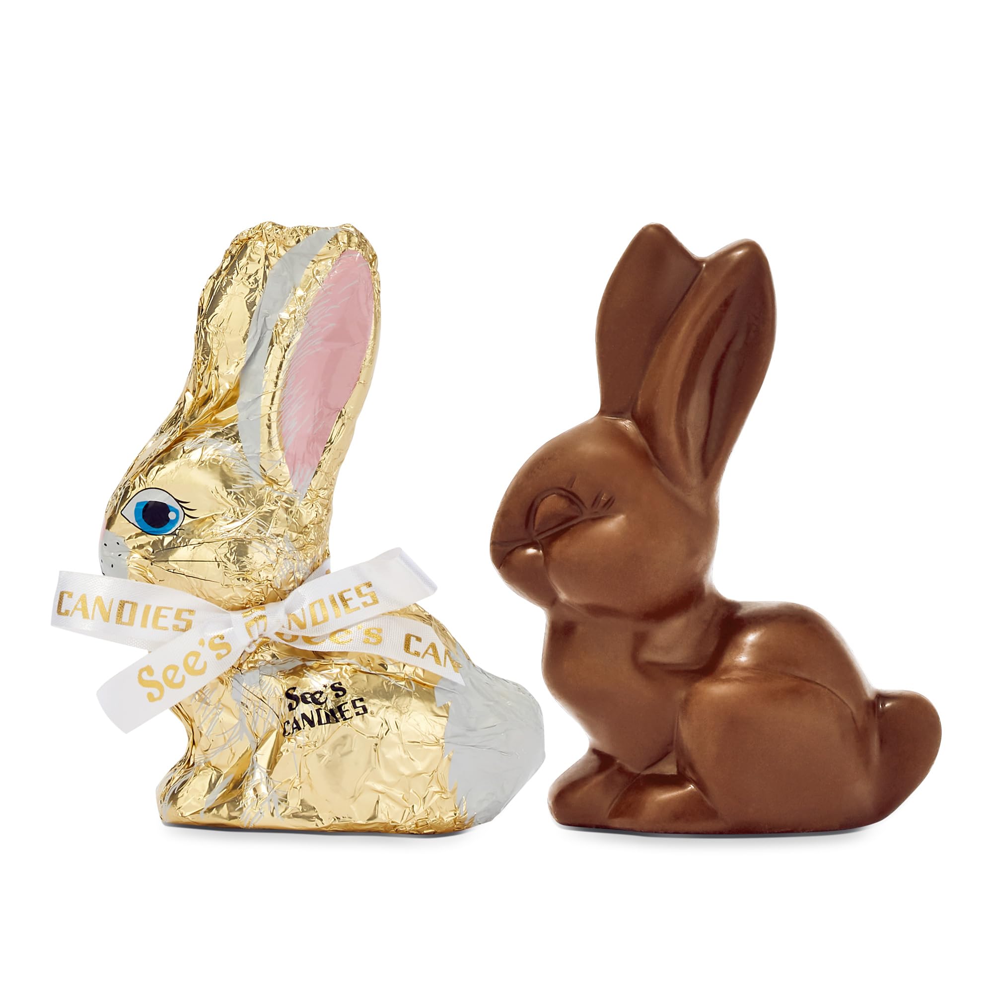 See’s Candies Easter Milk Chocolate Bunny – Classic Hollow Chocolate Rabbit, Easter Basket Treat, 4.5 oz