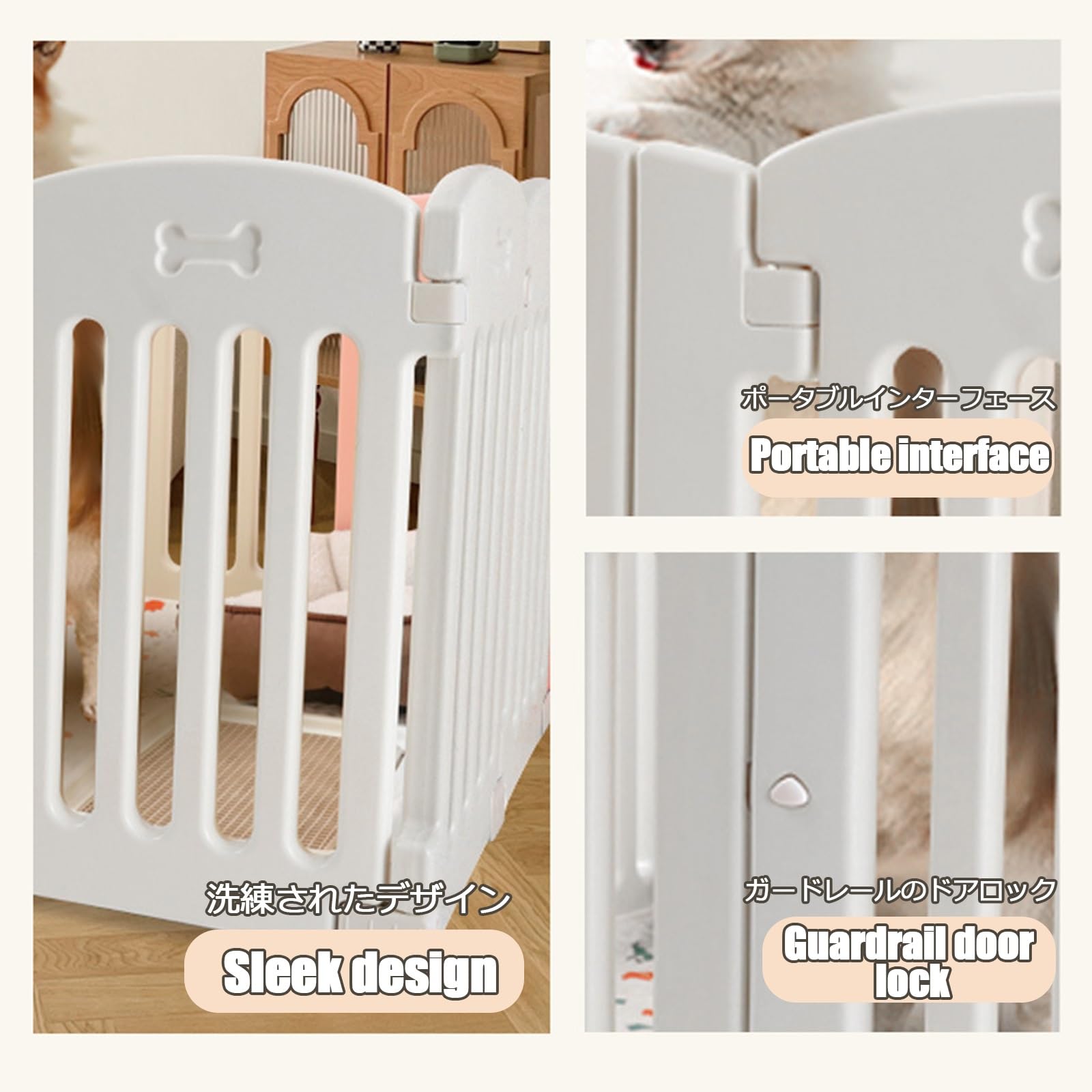 Recinto Recinzione Per Cani Recinzione Per Animali Domestici Recintoper Animali Con Cancello Recinto Per Cani Pieghevole Recinzione Per Cuccioli Recinto Per Cani Da Interno(76*65cm/30*25.6in)