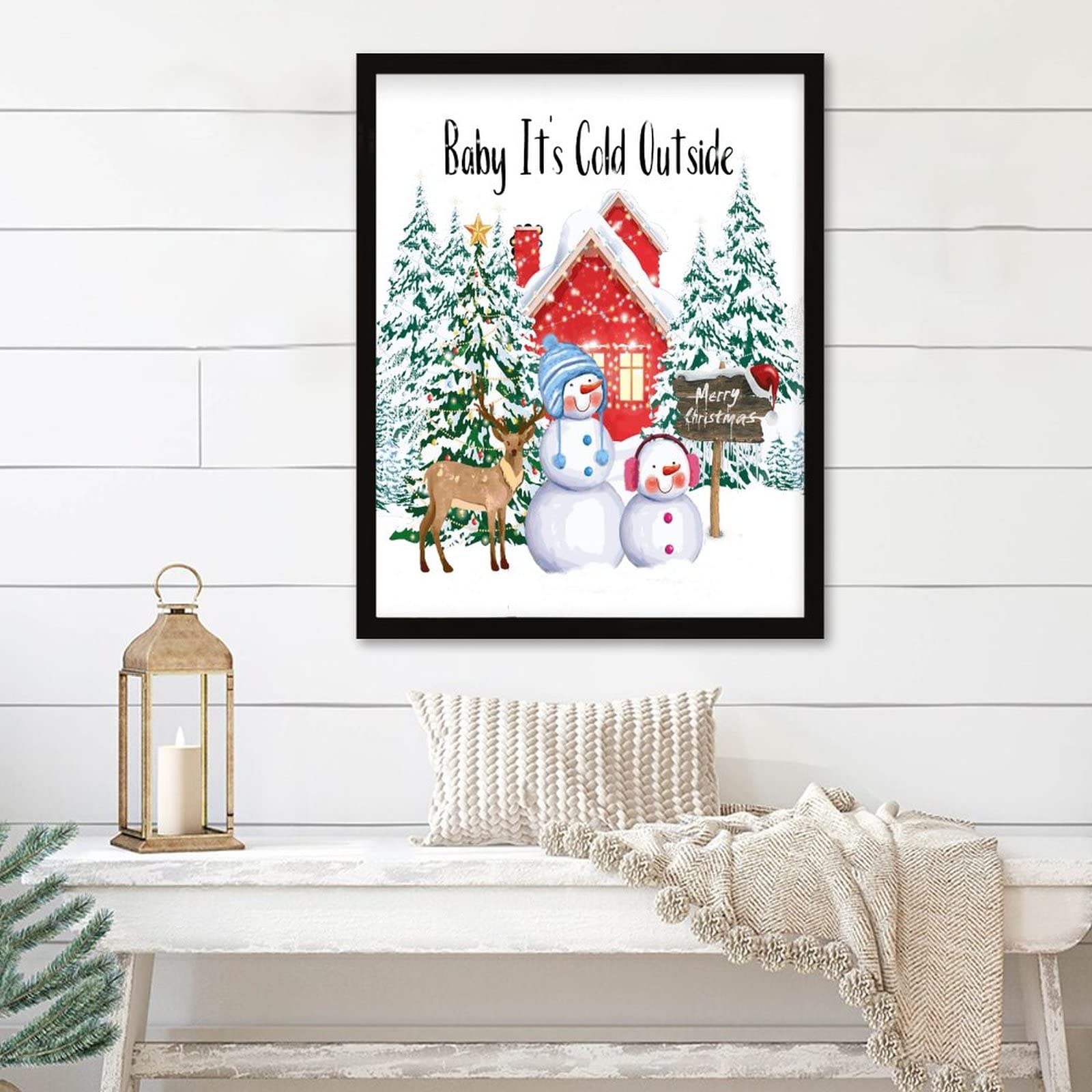 Panneau en bois Noël : égayez un bureau médical blanc avec notre déco 40x50