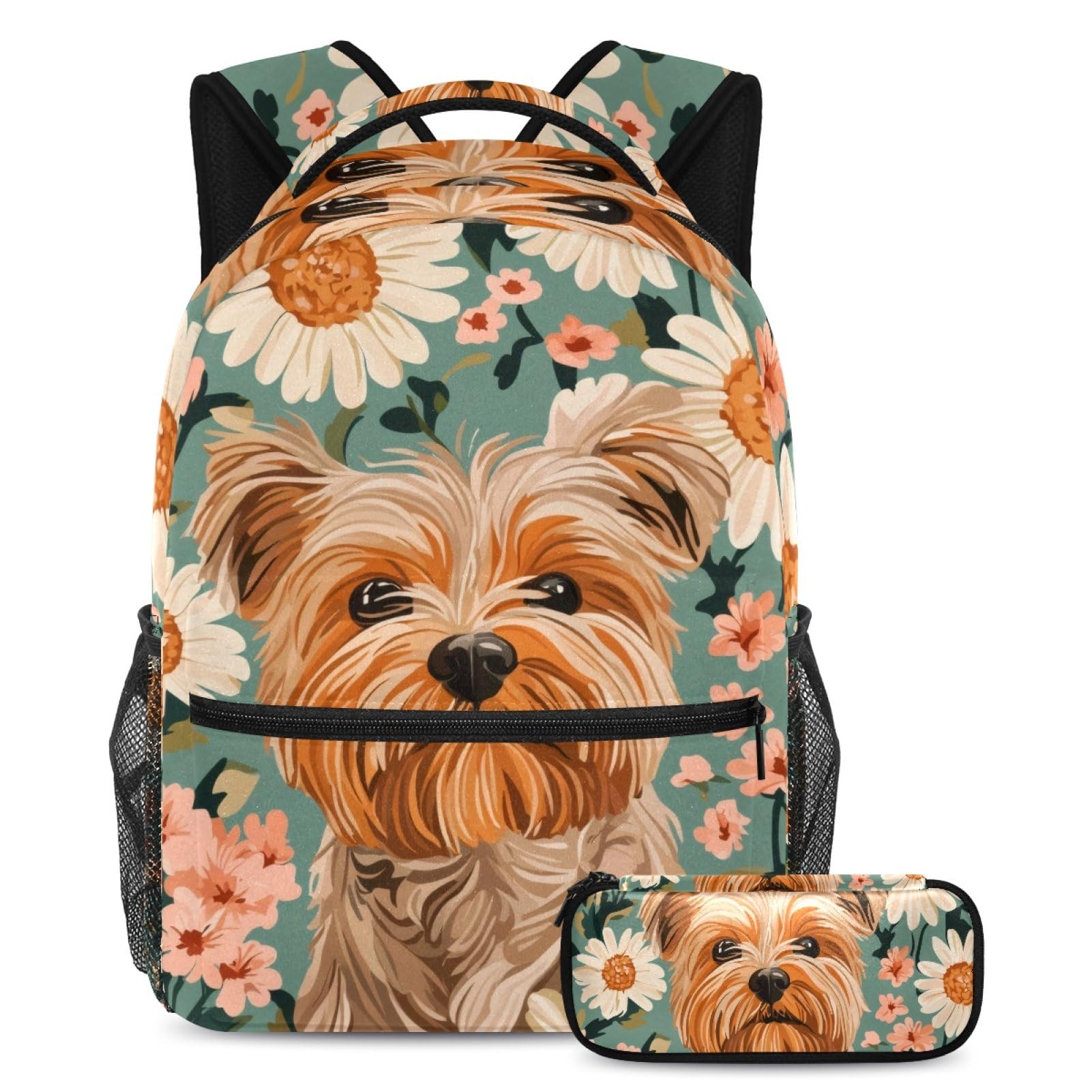 Sac à dos Yorkshire Terrier 2 pièces avec trousse pour collégiens - 7