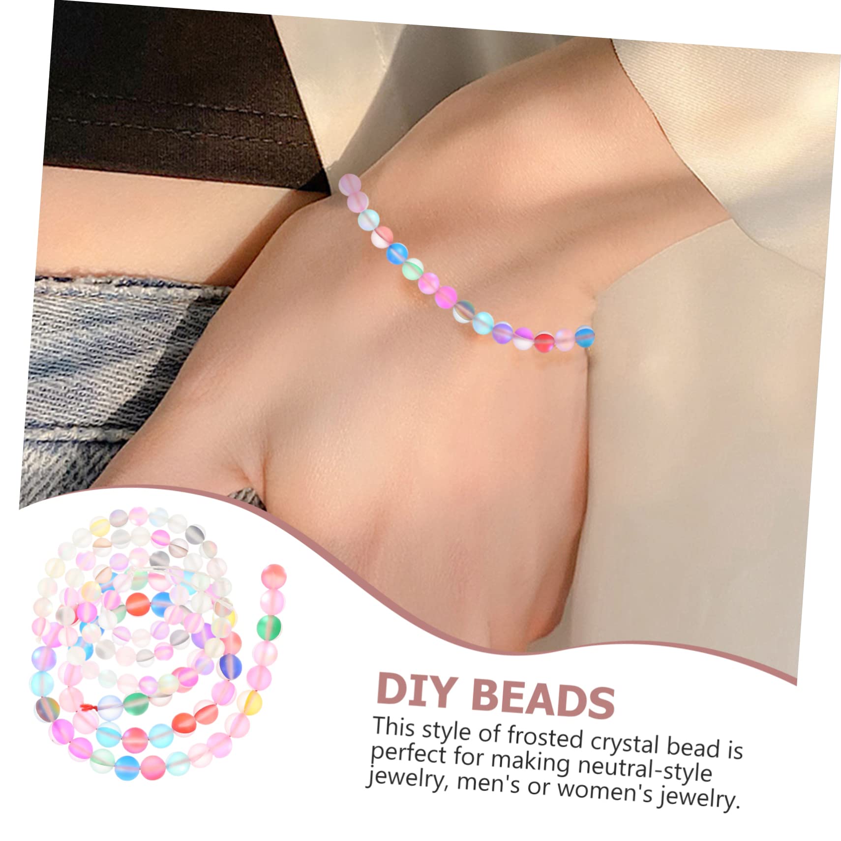 OSALADI 4 Set Collana E Bracciali Fai Da Te Con Perline Cristallo Opache Fili Per Creazioni Artigianali E Accessori Bigiotteria 2 Corde*4