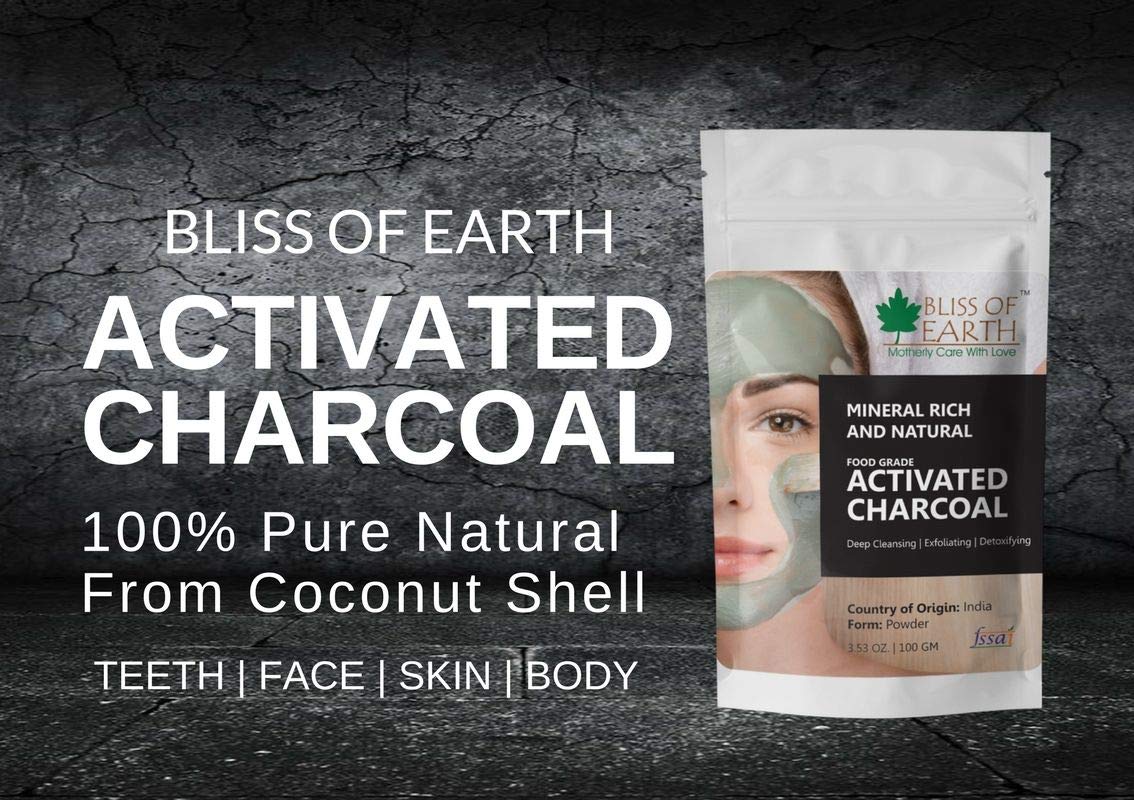 Bliss of Earth Coconut Shell Activated Charcoal Powder, (2X100GM) Pack Of 2 - Image 3 thumbnail