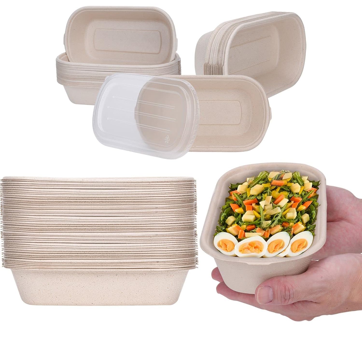 Sponsored Ad – Paper Bowls with PP Lids, 50 Pcs Compostable Biodegradable Disposable Soup Serving Bowls Bulk Party Supplies for Hot/Cold Food, Soup Ice Cream, Salad, Soup, Snack, Dessert (28 OZ)