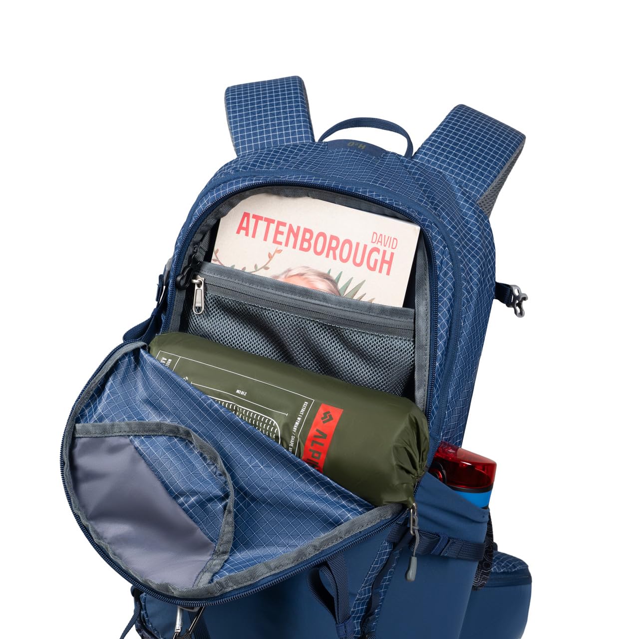 Alpinus - Plecak turystyczny Mismi 28 L, plecak sportowy i outdoorowy, trekkingowy z przestronną komorą główną, ergonomicznie uformowany - niebieski
