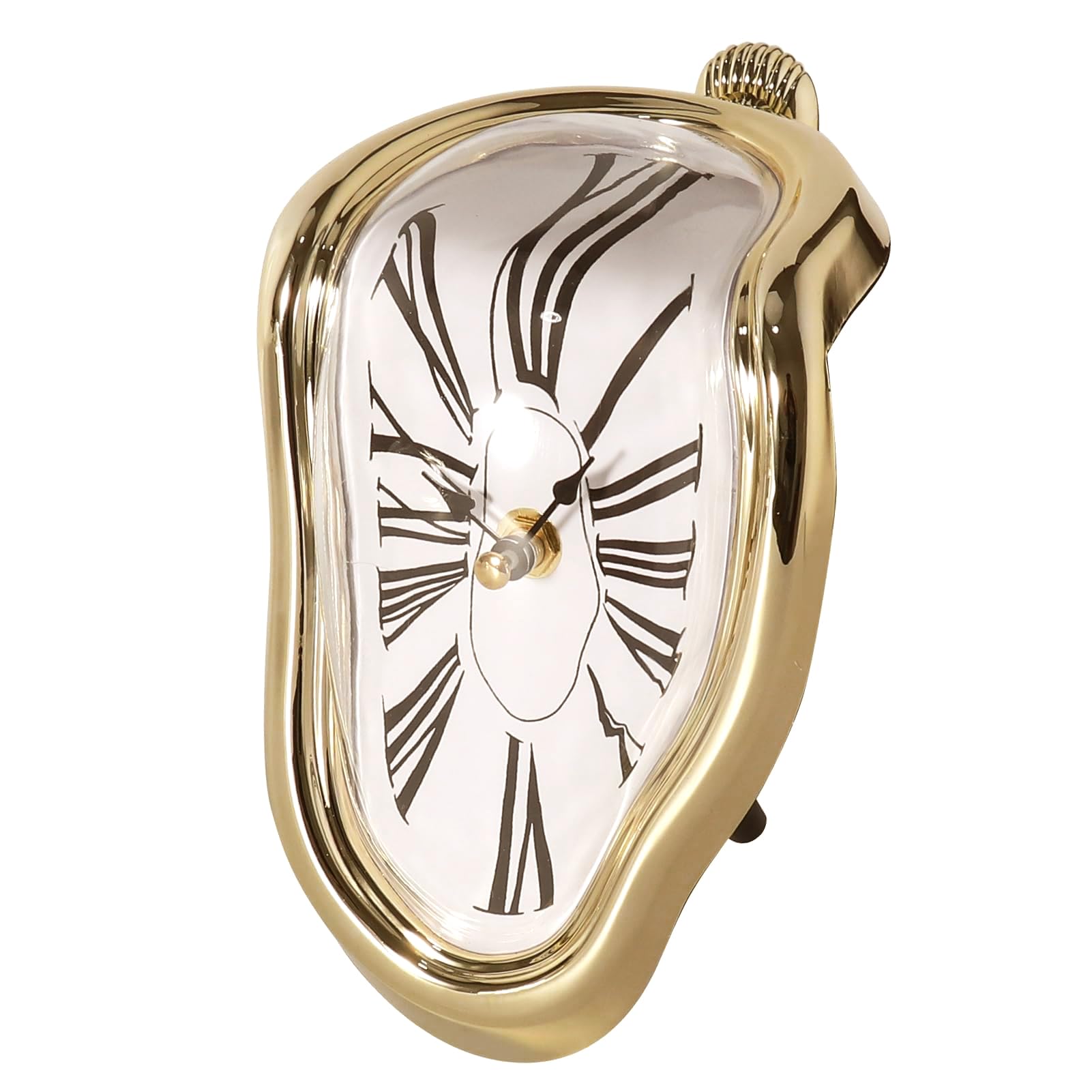 OasisgaloreMelting Clock Salvador Dali Melting Clock,Funny Melted Clock Decor Maximalist Decor Melting Clock Wall for Decorative Home Office Shelf Desk Table Funny Creative Gift