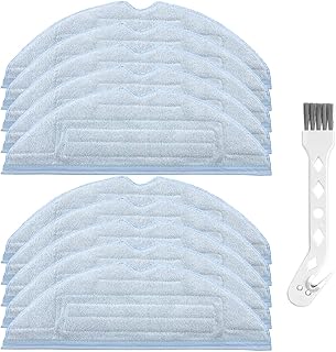 QAQGEAR Replacement Microfiber Mop Cloth for oborock S7 S7MaxV S7MaxV Plus T7S T7plus Vacuum Cleaner Accessories, Reusable Hard Floor Cloth Vacuum Mop Cleaning Pads Soft Pad (10 Pack)