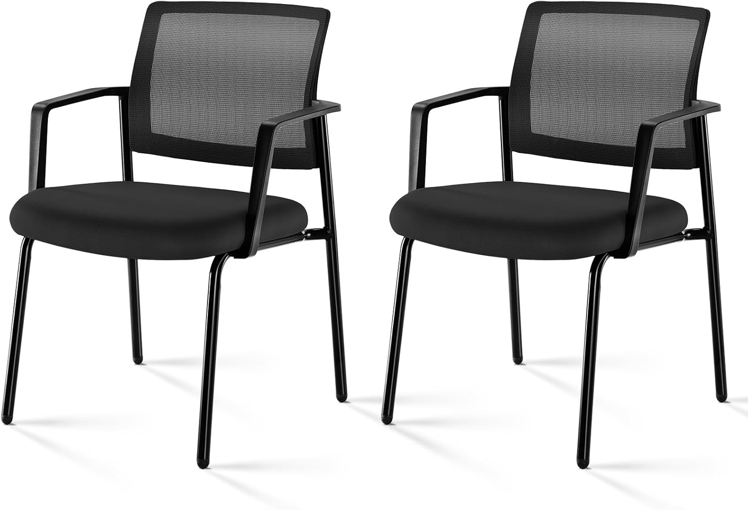 edx Mesh Back Stacking Arm Chairs, Comfy Upholstered