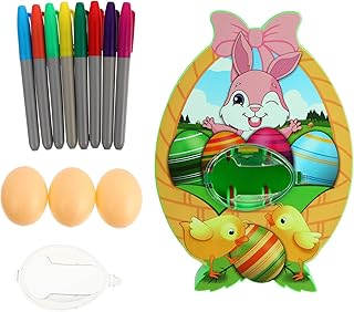 Toddmomy Uovo di Pasqua Kit Decorator Uovo di Pasqua da Colorare Kit Macchina Egg Dye Kit Spinner Macchina Cestino di Pasqua Stuffers Fai da Te Giocattolo del Mestiere Decorazioni di