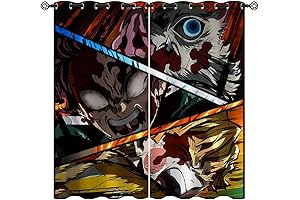 Anime Curtains for Bedroom - Tanjiro Zenitsu Drapes