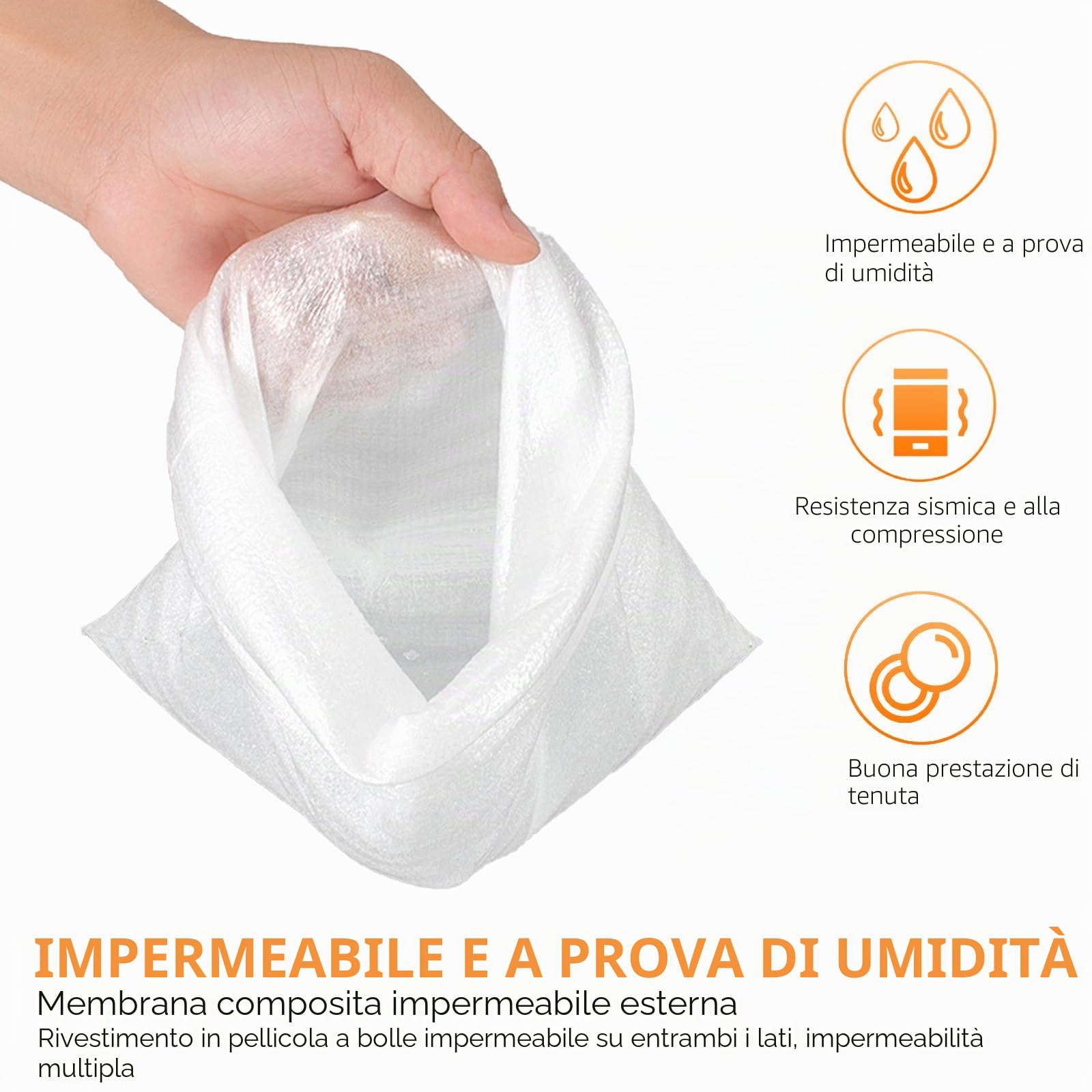 Pluriball Fogli in Poliuretano Espanso 20 x 20 cm 100 pezzi per Imballaggio