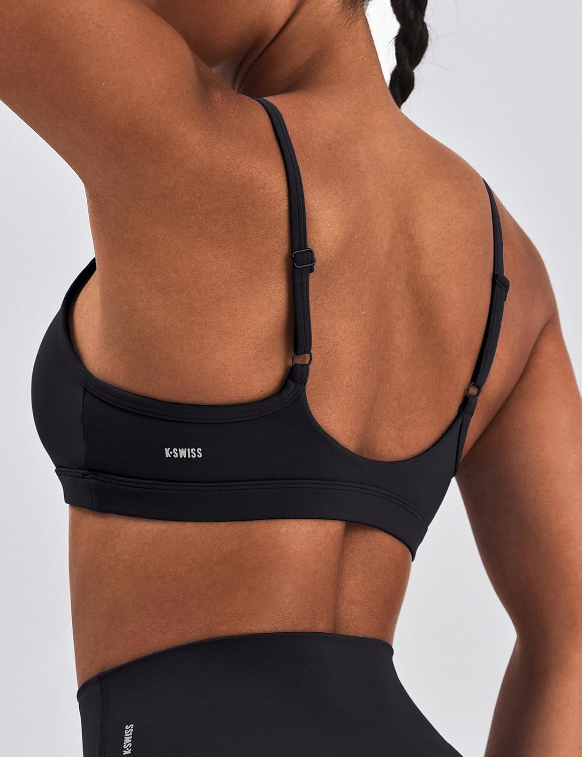 K-Swiss Sports Bras for Women - Light Impact Adjustable Thin Straps Wireless Padded Yoga Gym Workout Tops - Image 4