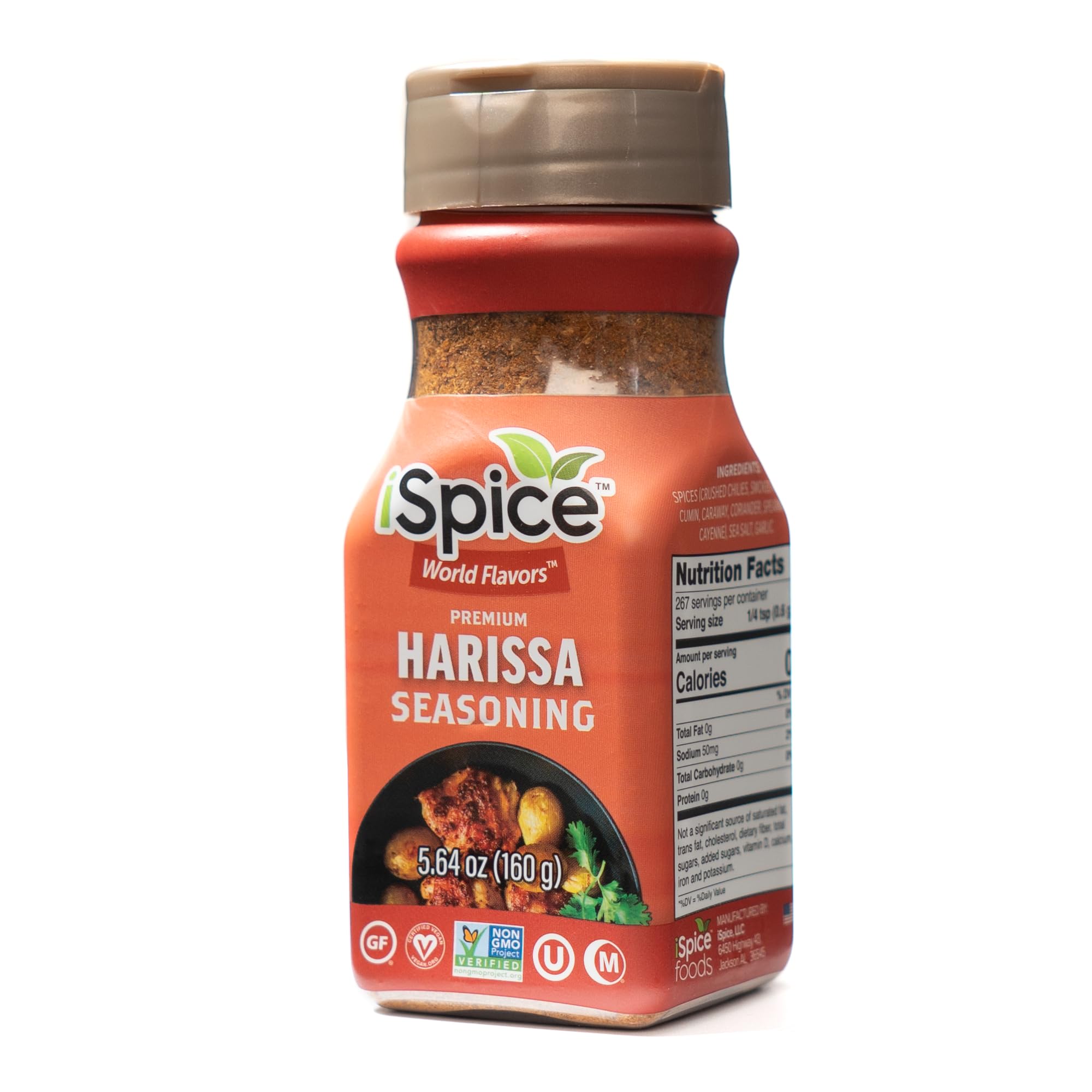 iSpice - HARISSA SEASONING World Flavor Super Spice Blend | All Natural | Ready to use as is | No preparation is necessary