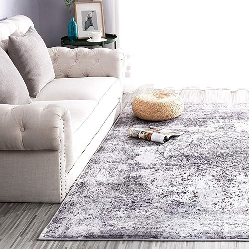 Vista 66 de jinchan Alfombra de pasillo lavable de 2 x 10 pulgadas, estilo vintage, envejecida, para interiores, delgada, tradicional, con estampado floral