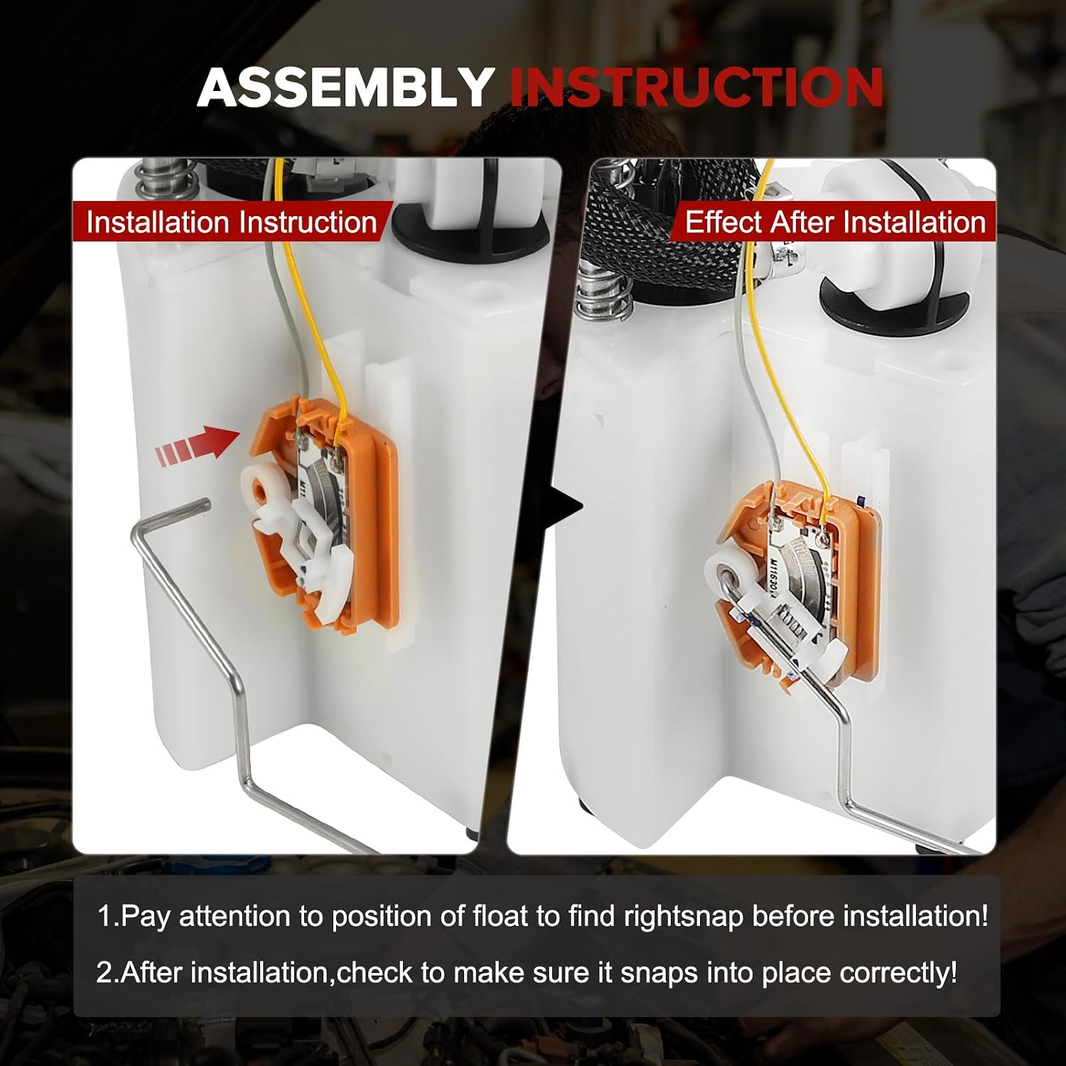 E2495M Electric Fuel Pump Module Assembly Compatible with Ford Escape Mazda Tribute Mercury Mariner 2.3L 3.0L L4 V6 Replace# FG0967 SP2135M ZZC21335XA 8L8Z9H307C