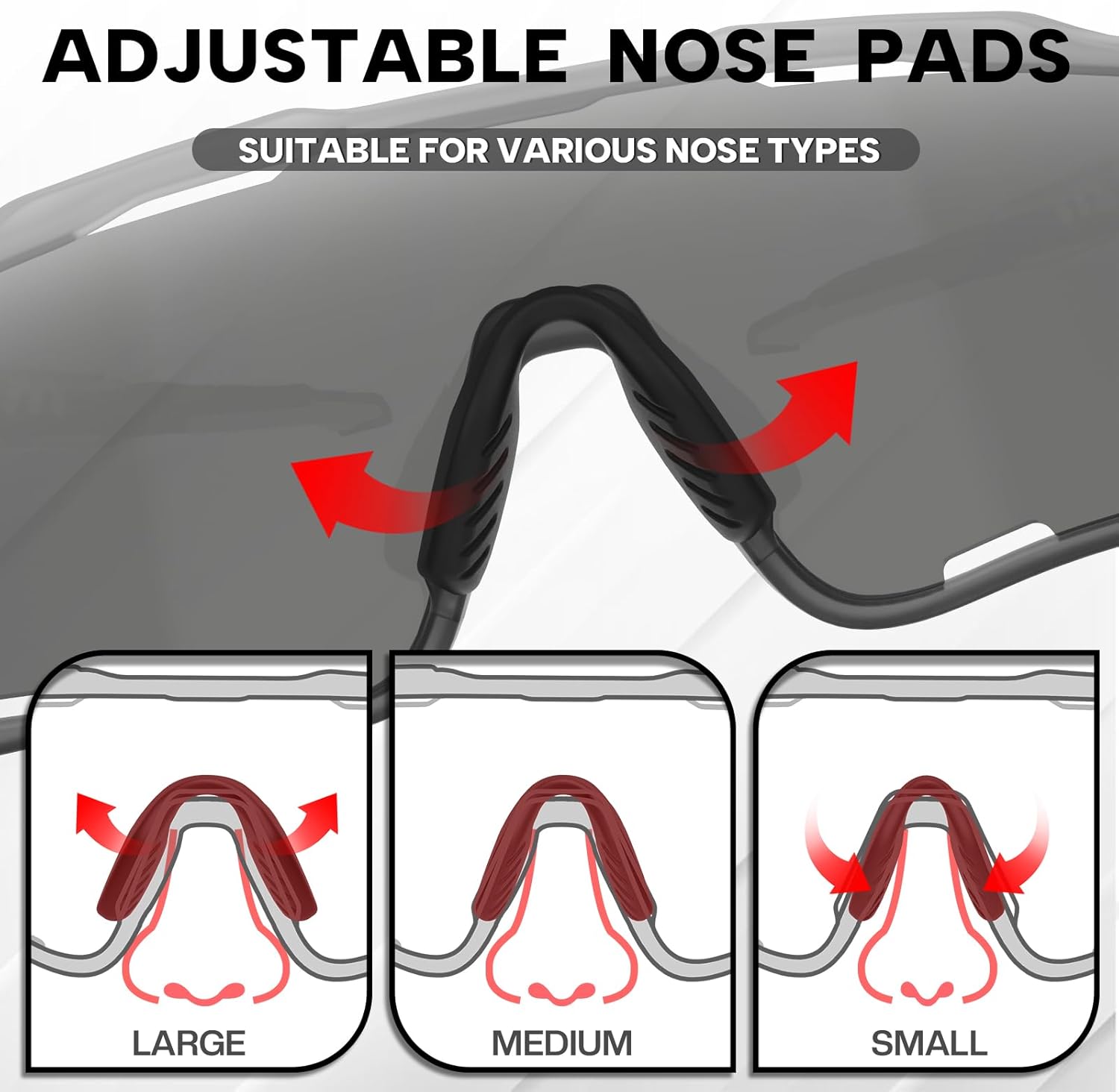 BUCKLOS Polarized Cycling Running Sunglasses for Men Women UV400 Protection,TR90 Sun Glasses for Bike Baseball Sports Safety - Image 4